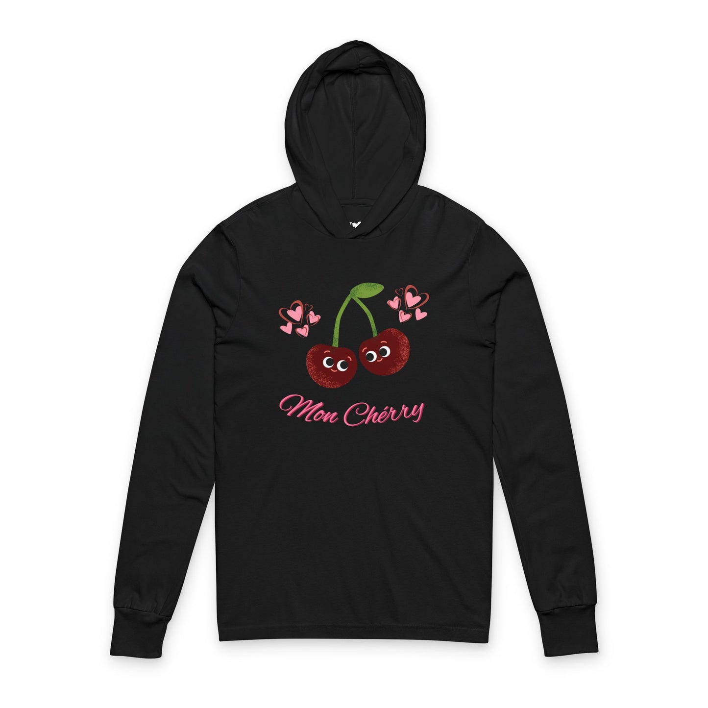 Cute Cherry Unisex Hooded Long Sleeve Shirt- Perfect for Casual Days, Girlfriend Gifts, Spring Fashion, Summer Fun, Cute Graphics, Valentine's