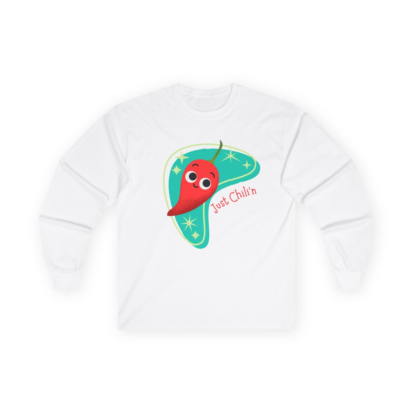 Cute Chili Pepper Long Sleeve Tees for All Ages, Fun Seasonal Apparel, Gift for Food Lovers, Playful Everyday Wear