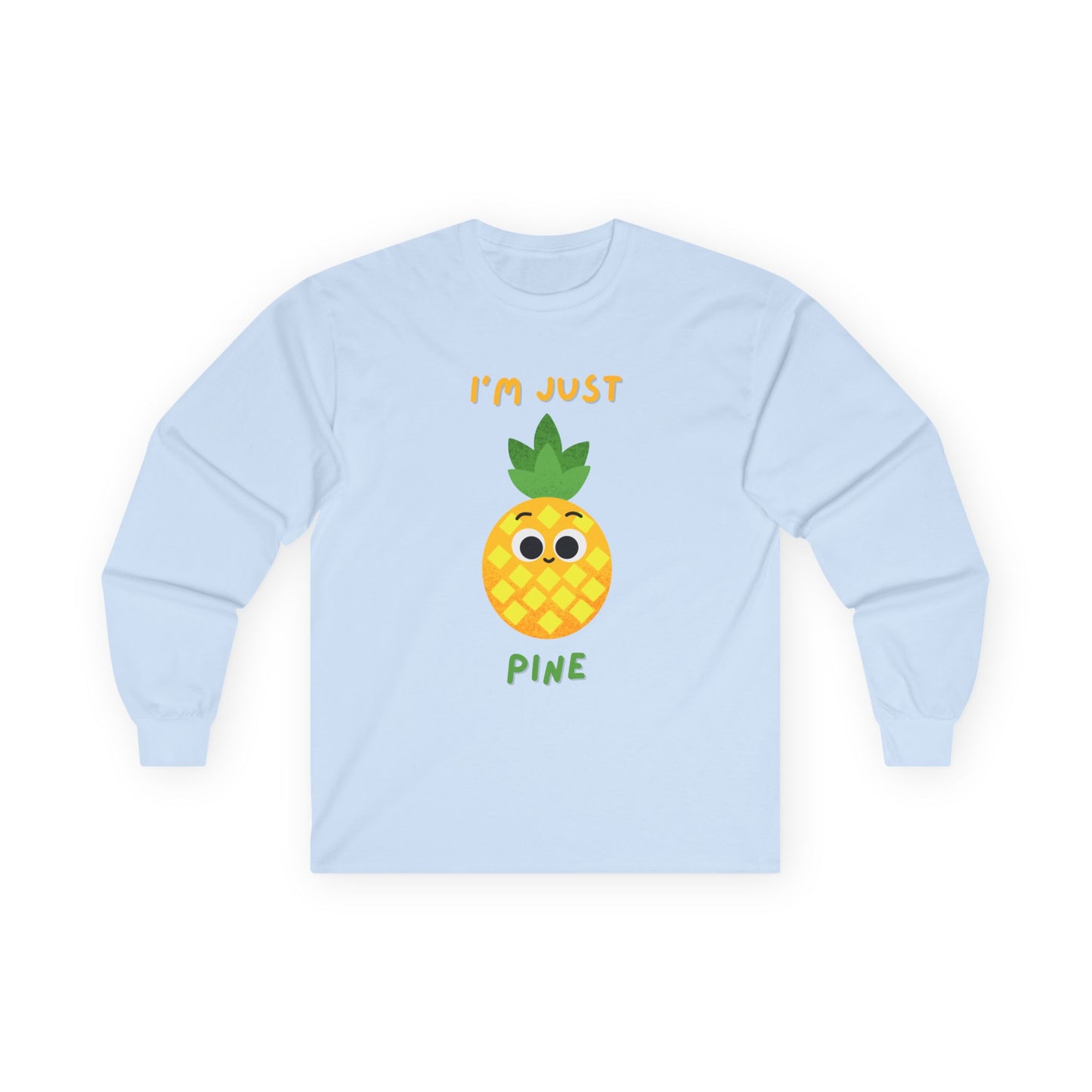 Cute Pineapple Long Sleeve Tees, Funny Shirt, Summer Fashion, Gift for Fruit Lovers, Tropical Vibes, Unisex Apparel