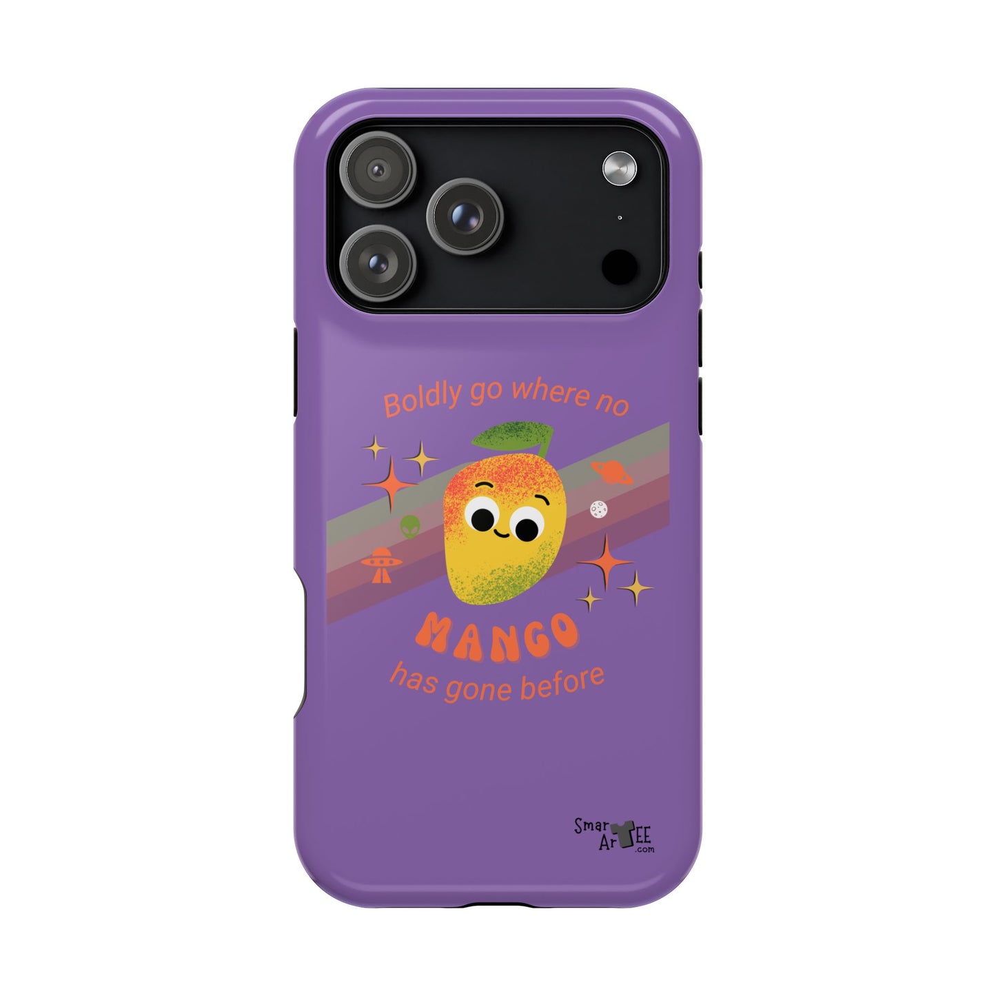 Star Trek Themed Mango Pun Phone Case, Impact-Resistant Case, Quirky Tech Accessory, Cute Phone Cover, Gift for Fruit Lovers