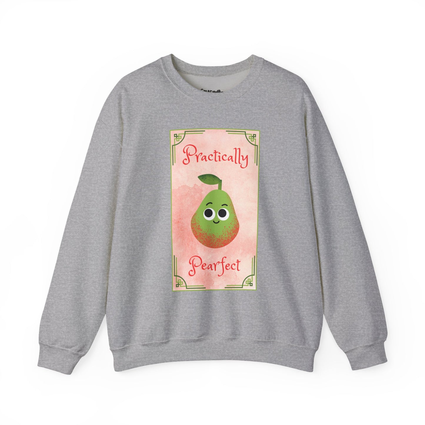 Practically Pearfect Crewneck Sweatshirt, Cute Sweatshirt, Unisex Clothing, Fruit Themed Apparel, Cozy Fashion, Casual Wear