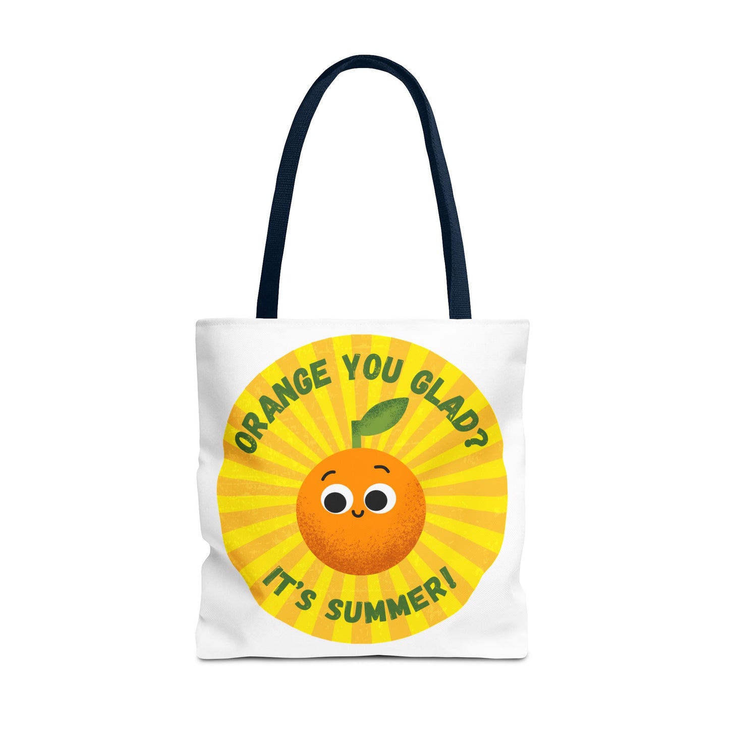 Summer Vibe Tote Bag with Cute Orange Design, Beach Bag, Gift for Friends, Eco-Friendly Shopping, Fun Accessory for Summer