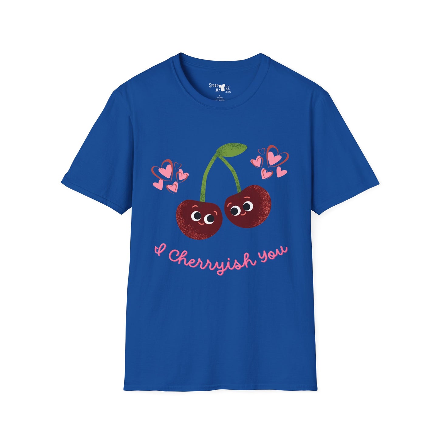 Cute Cherry Love T-Shirt, Valentine's Day Gift, Couple's Shirt, Fun Summer Casual Wear, Cute Graphic T-Shirt