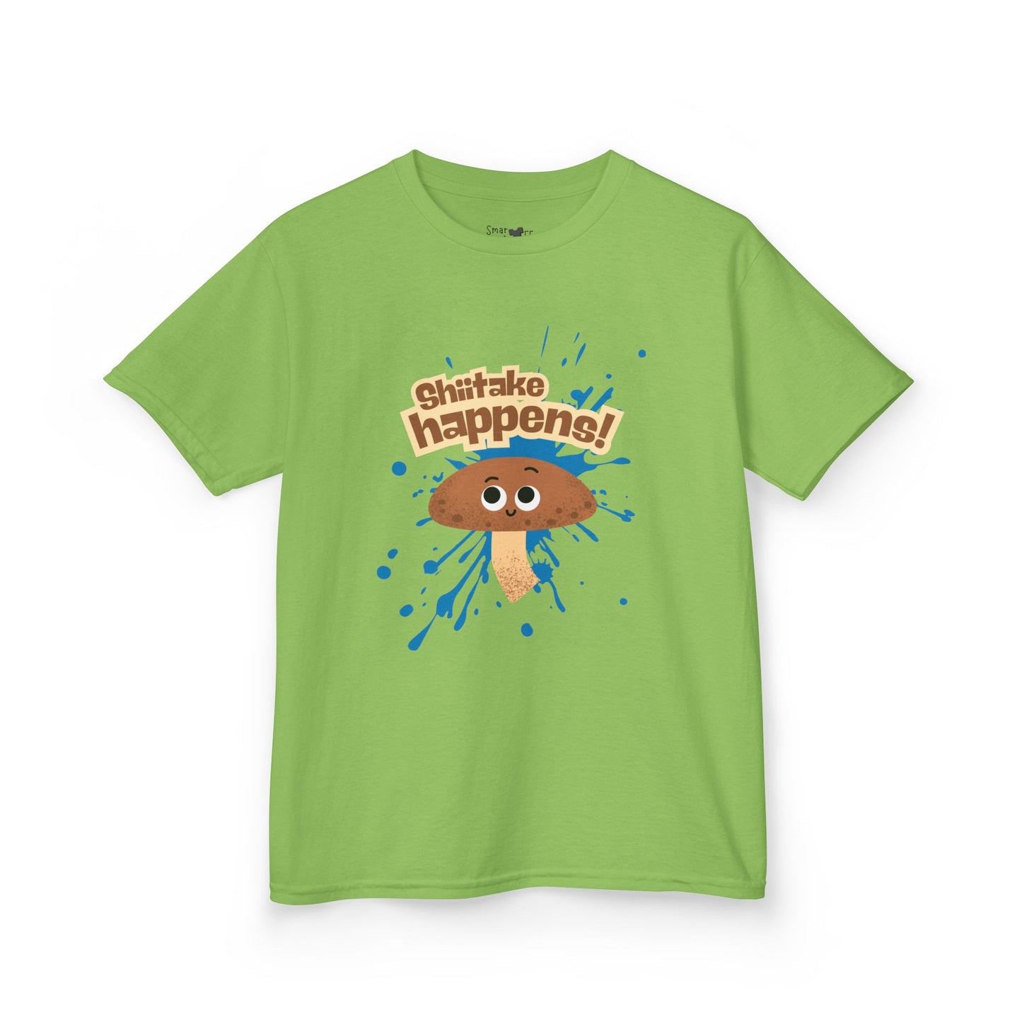 Fun Mushroom Kids Tee - "Shiitake Happens!" - Playful Gift, Cool Kids Apparel, Birthday, Everyday Wear, Summer Style, Youth Shirt
