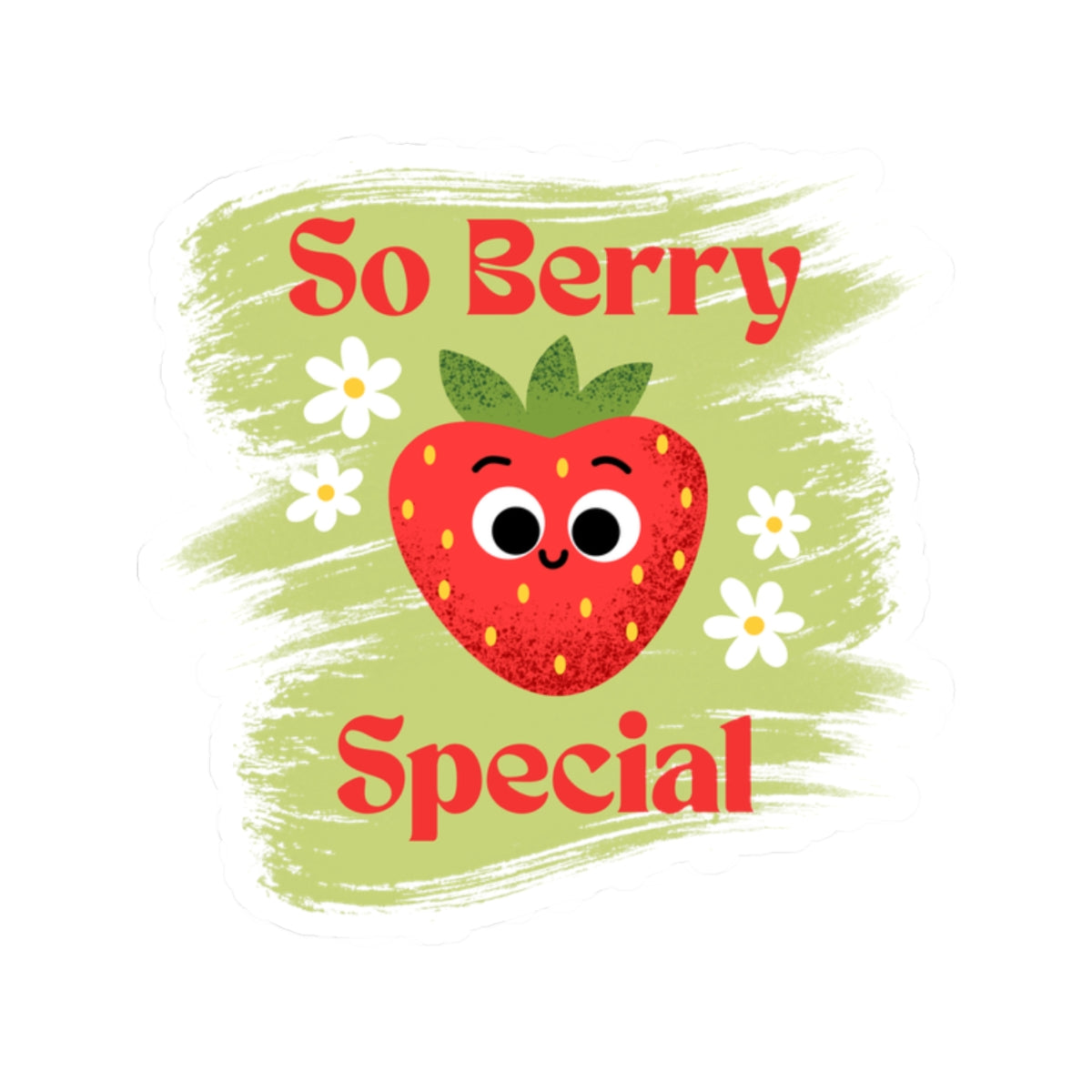 Cute Strawberry Kiss-Cut Stickers | Fun Decor for Laptops, Water Bottles, Journals, Gifts, Party Favors