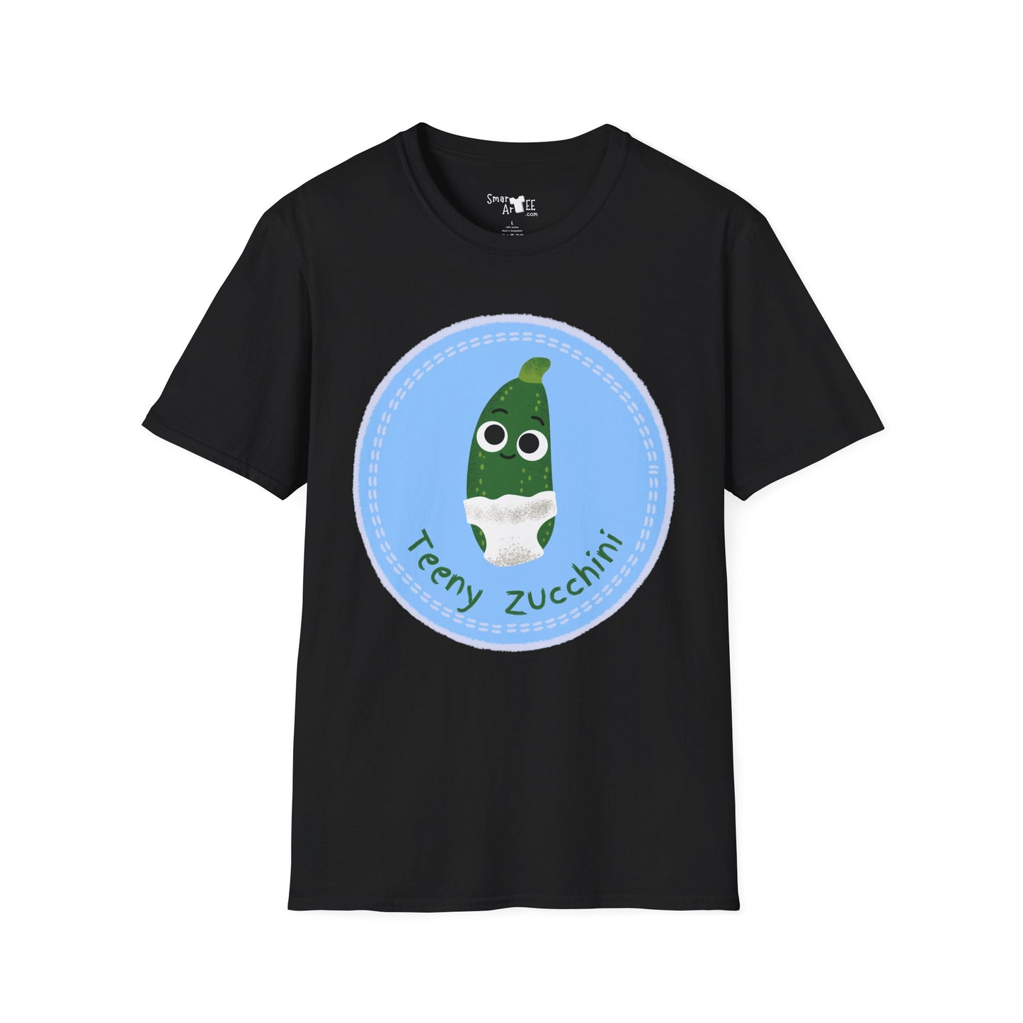 Cute Teeny Zucchini Unisex T-Shirt, Whimsical Veggie Pun Tee, Funny Gift for Foodies, Kitchen Apparel, Unique Gardening Shirt