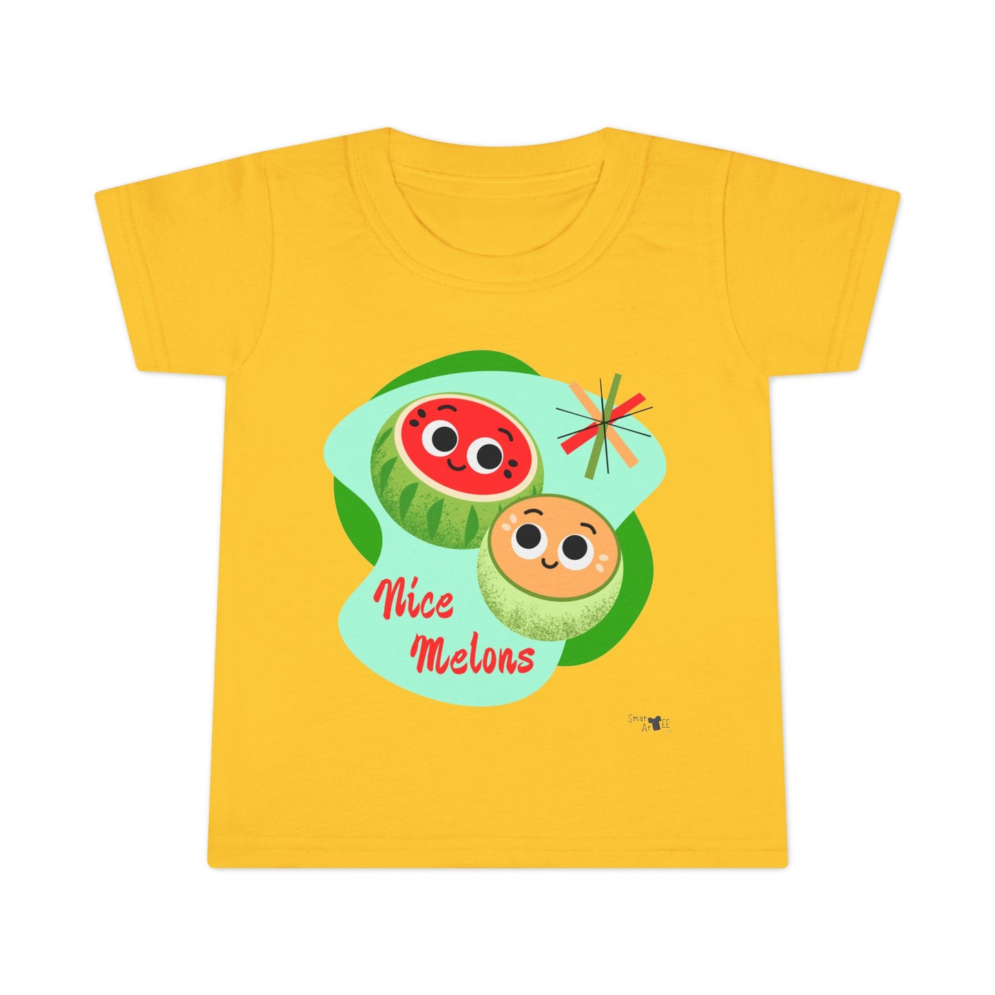Cute Toddler Shirt with 'Nice Melons' Design, Kids Summer Tees, Boys and Girls Gift, Playful Cotton Top, Adorable Birthday Outfit