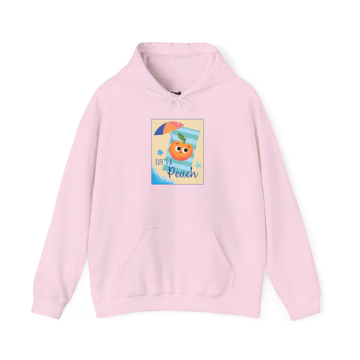 Peach Themed Unisex Hoodie, Cozy Pullover, Cute Fruit Apparel, Beach Vibes Clothing, Gift for Mom, Soft Pullover