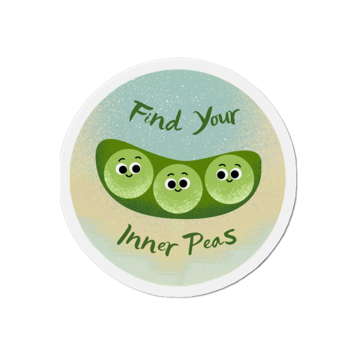 Whimsical Inner Peas Magnet, Cute Fridge Decor, Inspiring Gift, Kitchen Accessory, Pea Pod Wall Art, Fun Home Décor