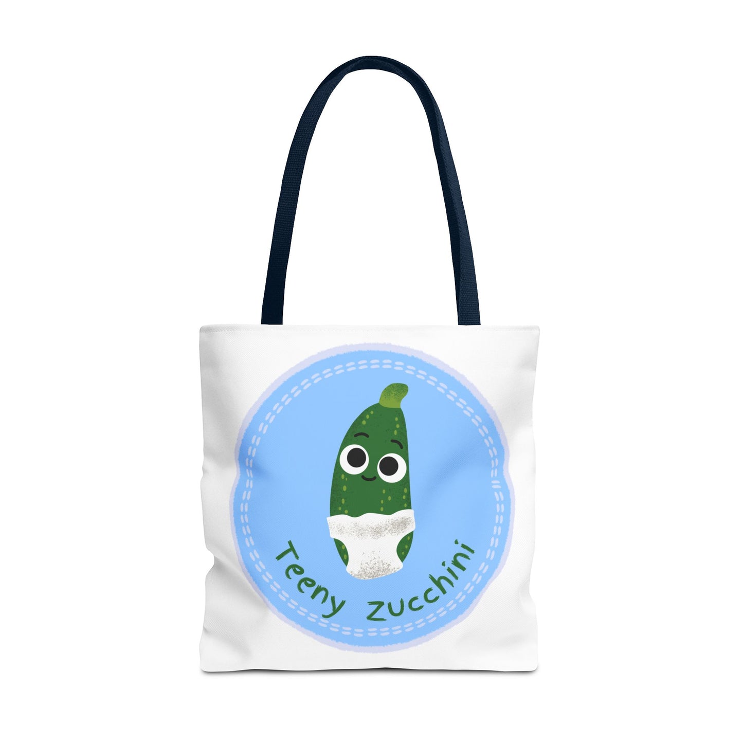 Cute Teeny Zucchini Tote Bag, Eco-Friendly Shopping Bag, Reusable Grocery Tote, Fun Gift for Veggie Lovers, Everyday Carryall