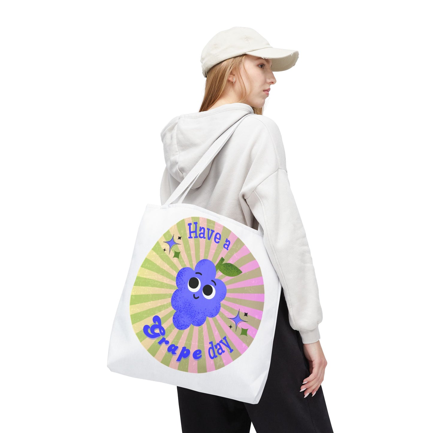 Cute Grape Day Tote Bag - Fun Reusable Shopping Bag, Gift for Fruit Lovers, Eco-Friendly Tote, Summer Bag, Kids' Toy Bag