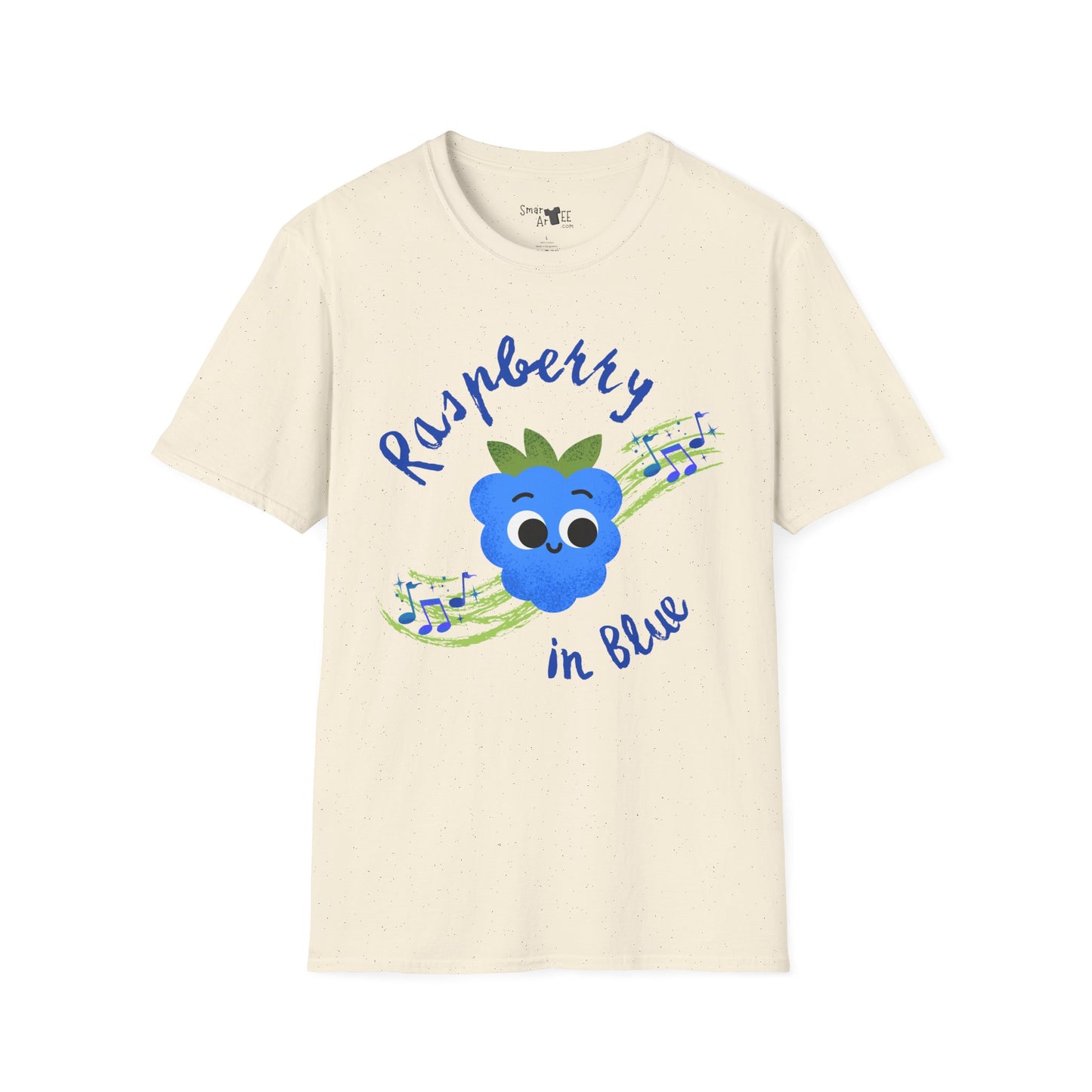 Blue Raspberry Music T-Shirt, Fun Graphic Pun Shirt , Gift for Music Lovers, Cute Casual Wear, Unisex Fashion Top