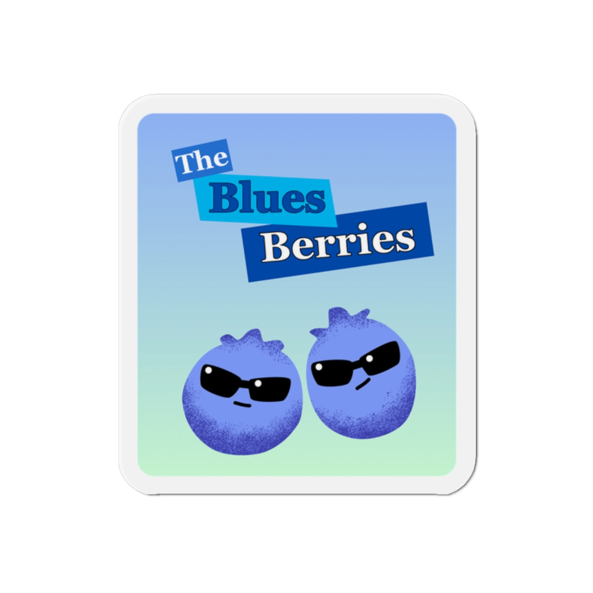 Cool Blues Berries Die-Cut Magnets, Fun Kitchen Decor, Refrigerator Art, Gifts for Friends, Berry Lovers, Quirky Home Accessories