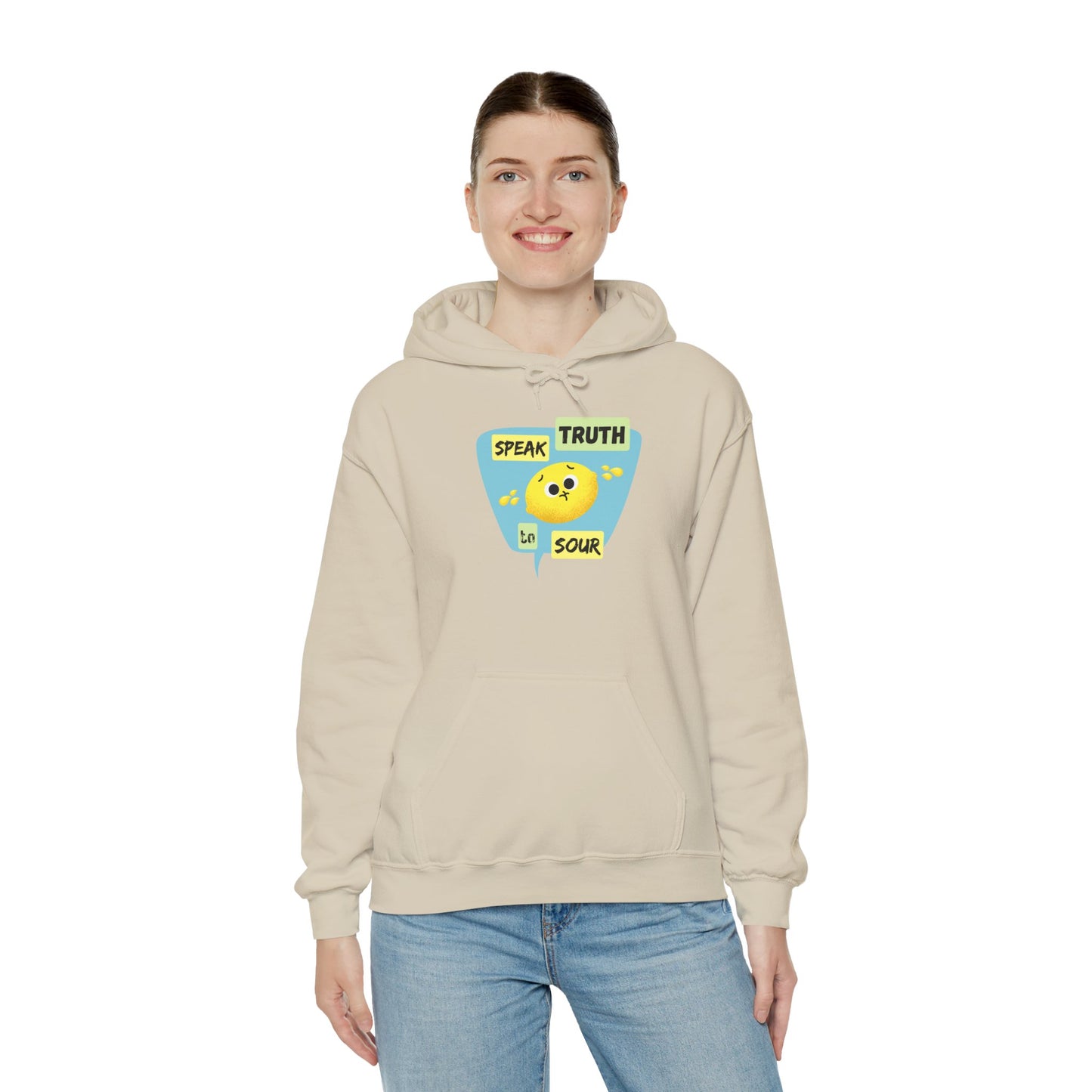 Speak Truth Unisex Heavy Blend Hoodie, Positive Vibe Pullover, Casual Wear, Inspirational Gift, Everyday Comfort