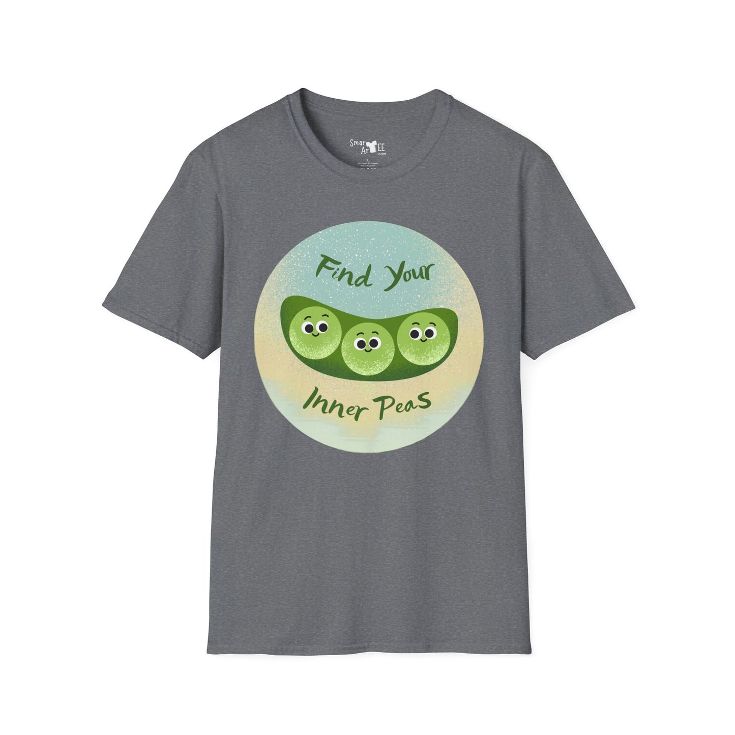 Find Your Inner Peas Unisex Softstyle T-Shirt, Fun Tee, Gift for Veggie Lovers, Cute Casual Wear, Plant-Based Humor Shirt