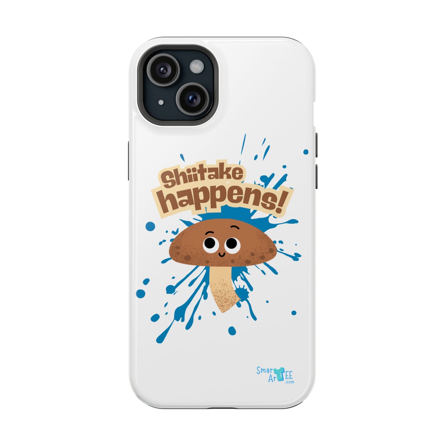 Shiitake Happens Phone Cases, Impact-Resistant Case, Funny Mushroom Case, Quirky Protection for Smartphone, Playful Accessory