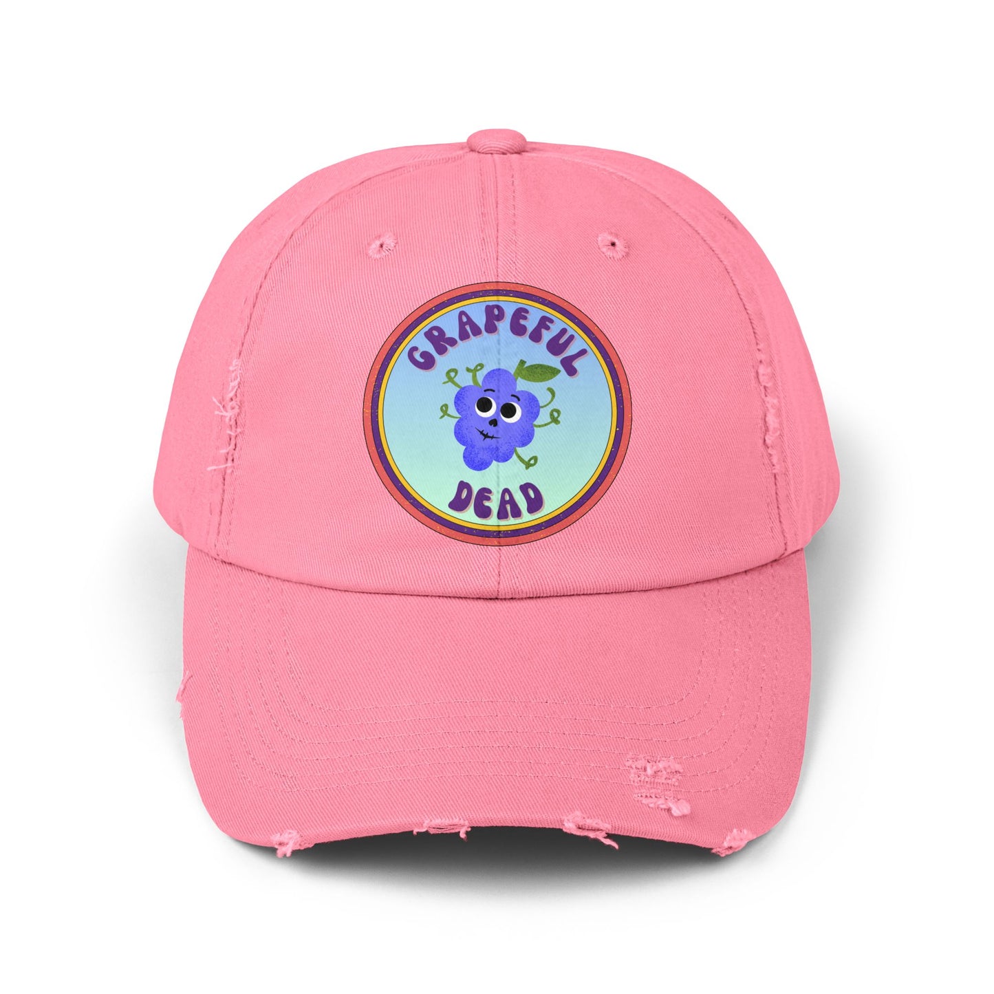 Grateful Dead Distressed Cap, Trendy Unisex Baseball Hats, Vintage Style Cap, Music Festival Accessory, Gift for Dead Heads, Summer Essentials