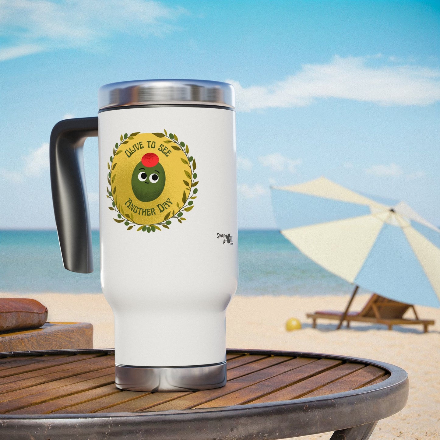 Vibrant Stainless Steel Travel Mug, Perfect for Coffee Lovers, Unique Gift for Any Occasion, Eco-Friendly Travel Cup, Motivational Message