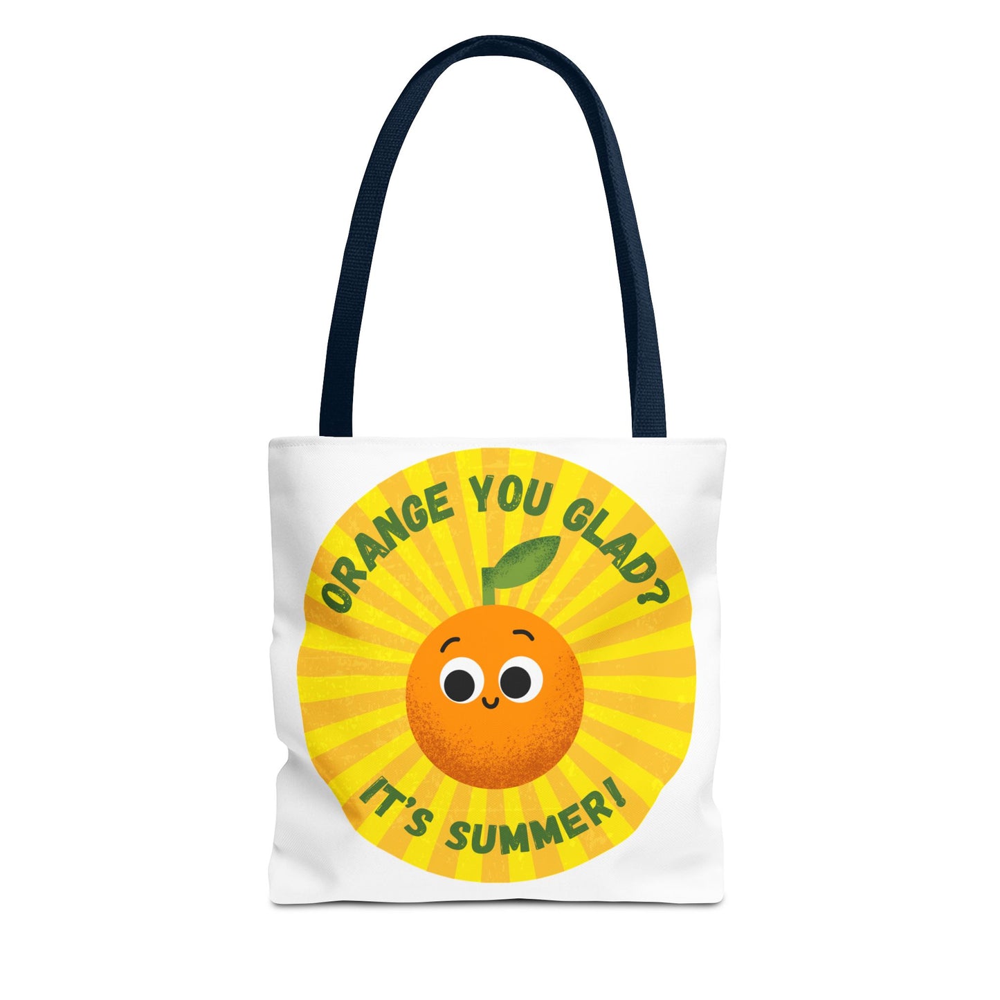 Summer Vibe Tote Bag with Cute Orange Design, Beach Bag, Gift for Friends, Eco-Friendly Shopping, Fun Accessory for Summer