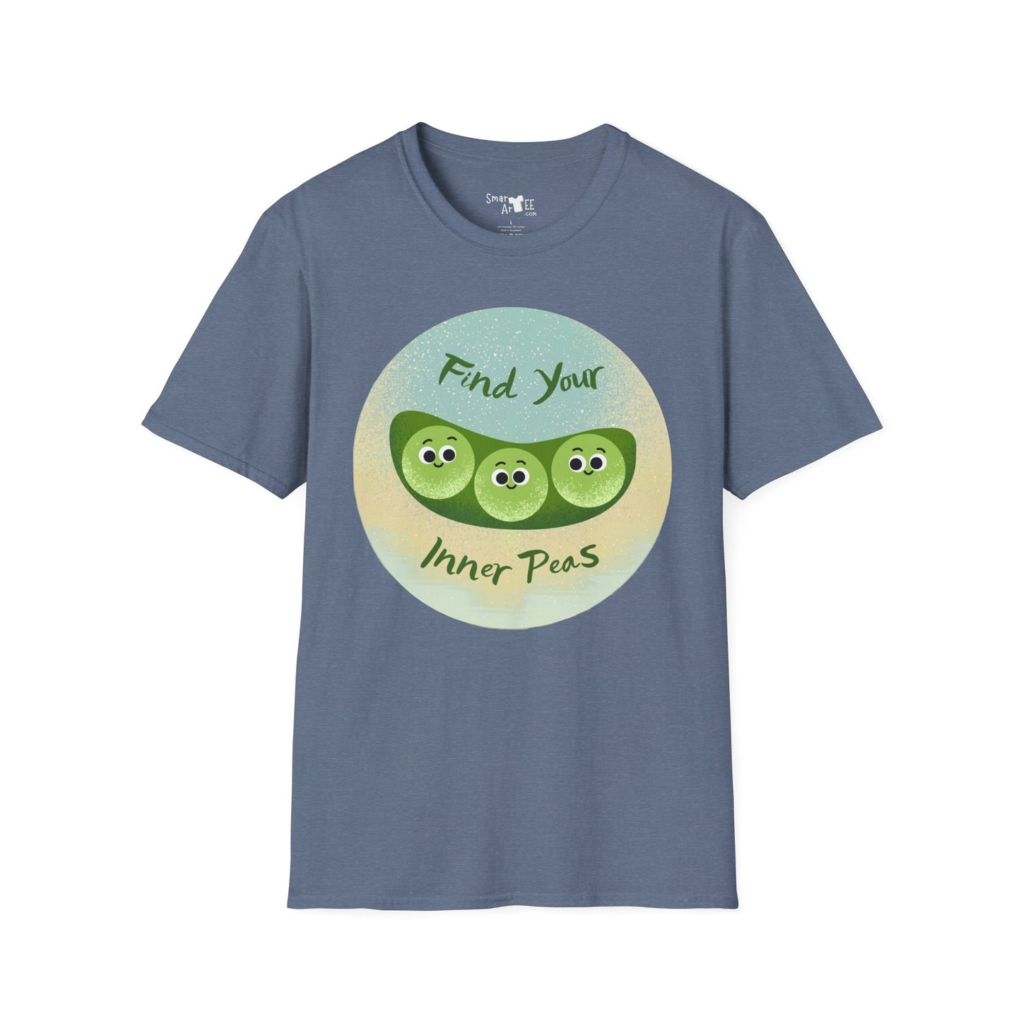 Find Your Inner Peas Unisex Softstyle T-Shirt, Fun Tee, Gift for Veggie Lovers, Cute Casual Wear, Plant-Based Humor Shirt