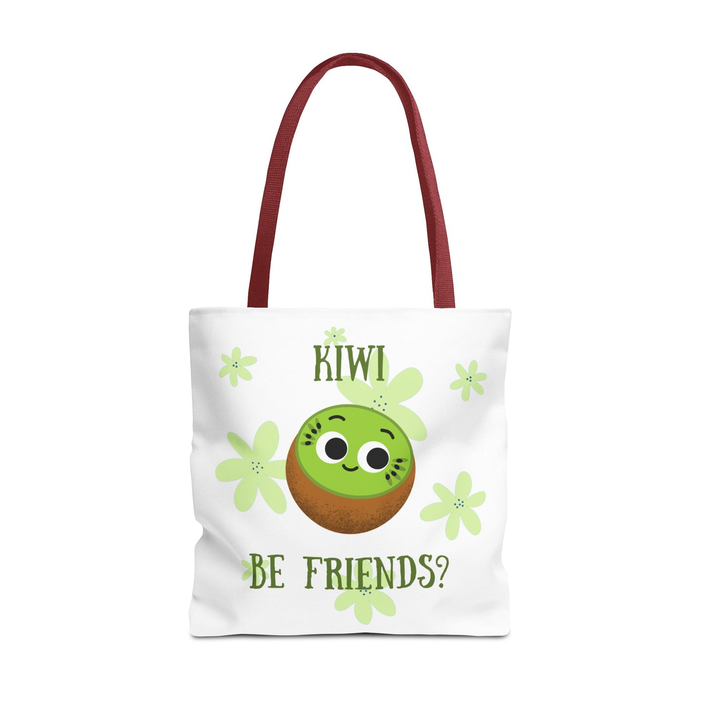 Cute Kiwi Friendship Tote Bag, Eco-Friendly Shopping Bag, Gift for Friends, Cute Grocery Bag, Colorful Beach Bag