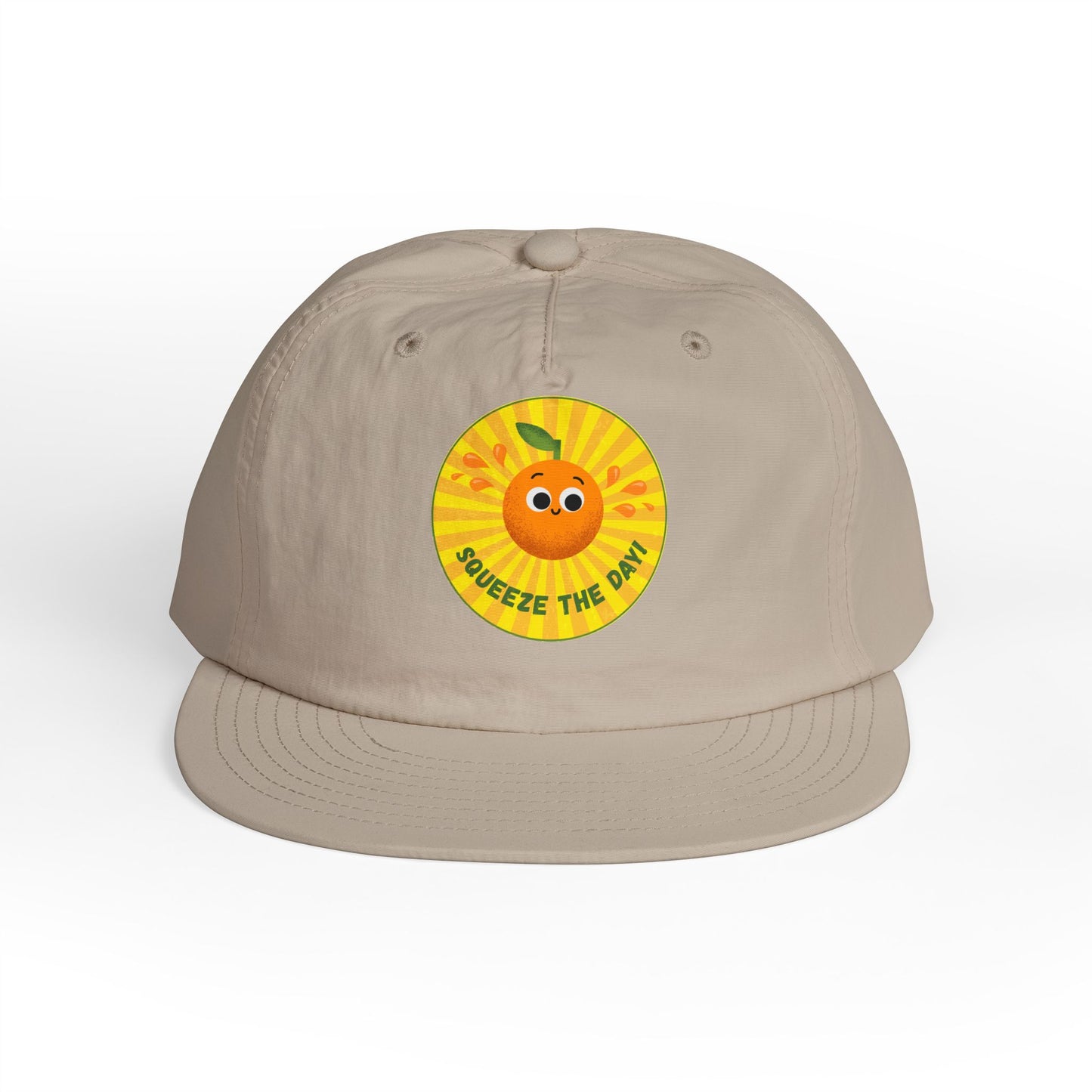 Squeeze the Day Surf Cap, Beach Hat, Summer Accessories, Bright Summer Vibes, Gift for Surfers, Fun Outdoor Gear