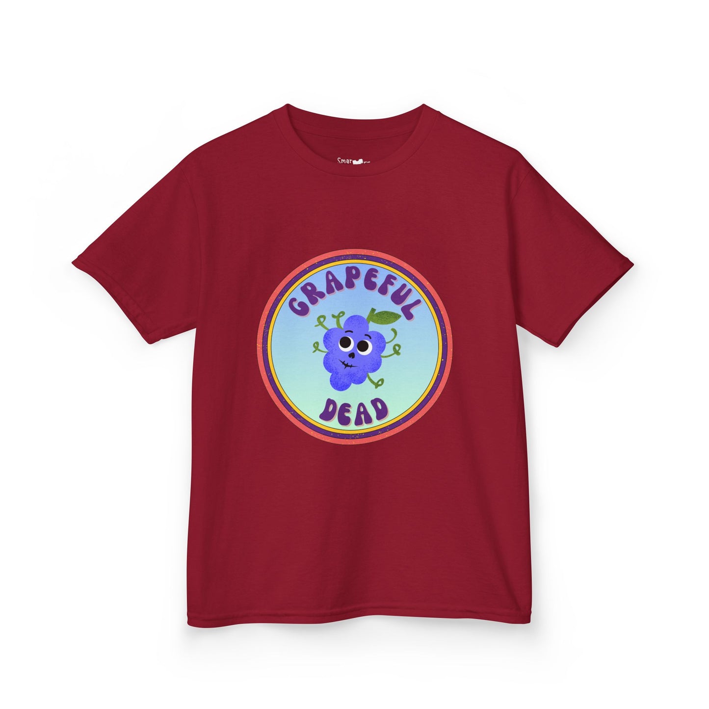 Vibrant Kids Tee with Grapeful Dead Design, Fun Casual Wear for Festivals, Birthdays, or Everyday Adventures