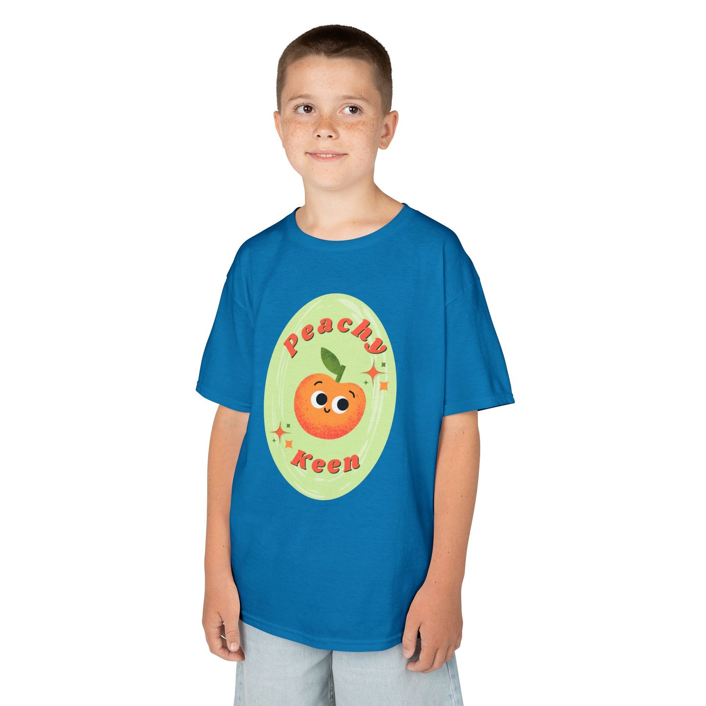 Peachy Keen Kids Tee - Fun Cotton Shirt for Kids, Playful Summer Shirt, Cute Gift for Birthdays, Seasonal Celebrations, Kids Fashion