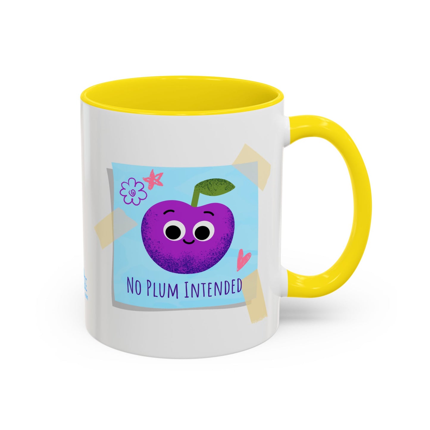 Playful Plum Coffee Mug, Cute Gift for Teachers, Friends, Humor Mug, Fun Kitchen Decor, Unique Cup for Any Occasion