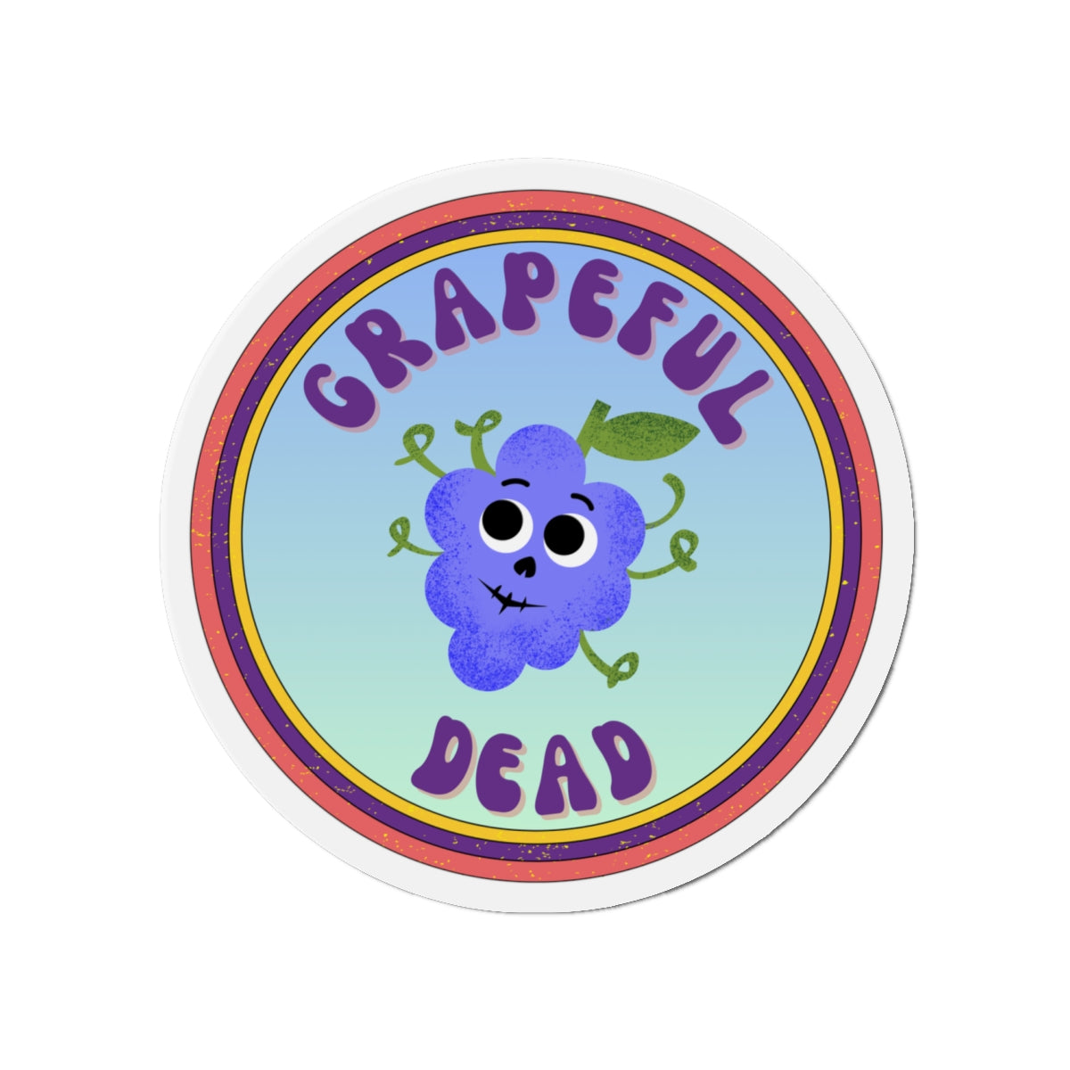 Vibrant Die-Cut Magnets, Fun Grapeful Dead Decor, Cute Kitchen Accessories, Gift for Music Lovers, Fridge Magnet Art