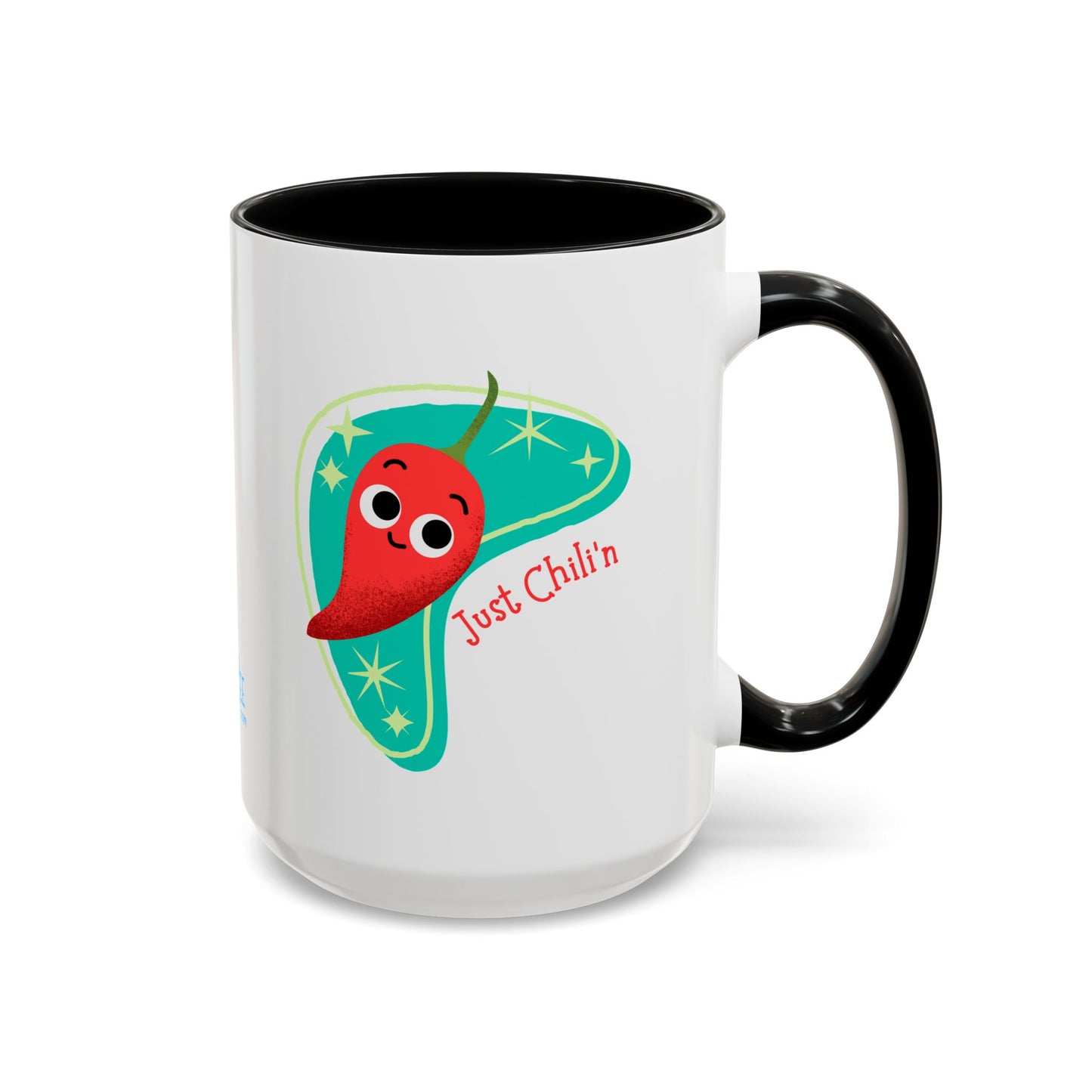 Cheerful Coffee Mug with Funny Chili Pepper Design, Cute Gift for Chili Lovers, Just Chillin Mug, Playful Kitchen Decor, Fun Coffee Cup