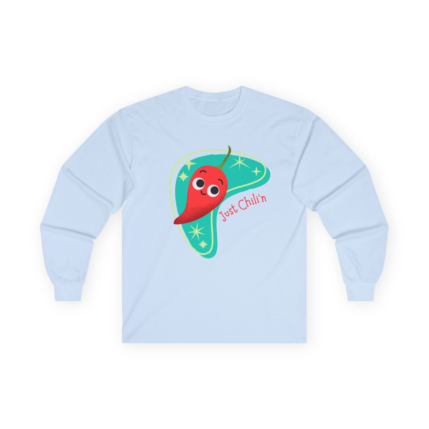 Cute Chili Pepper Long Sleeve Tees for All Ages, Fun Seasonal Apparel, Gift for Food Lovers, Playful Everyday Wear