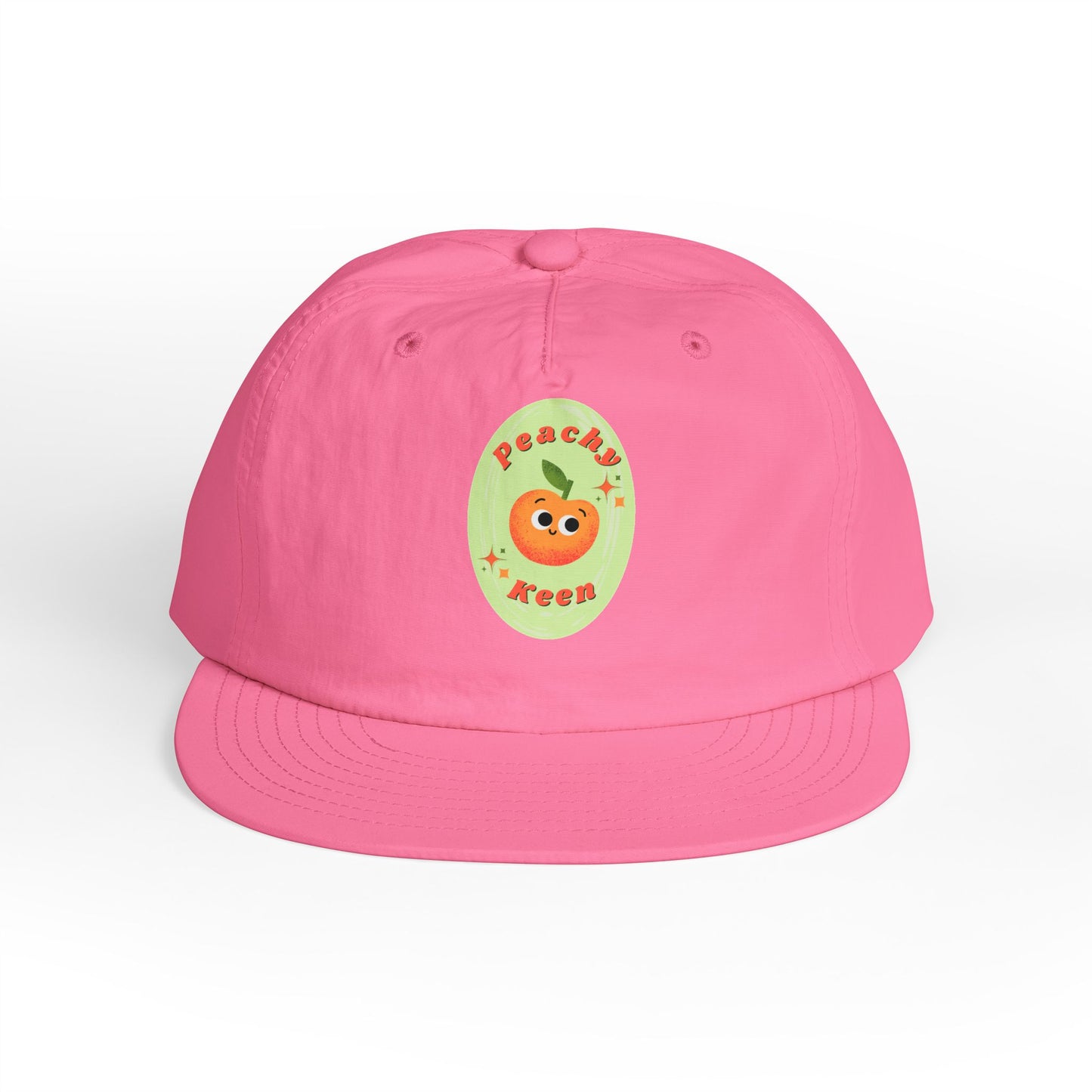 Cute Peach Pun Surf Cap, Trendy Beach Ready Hat, Casual Outdoor Accessory, Autumn Vibes, Trendy Gift