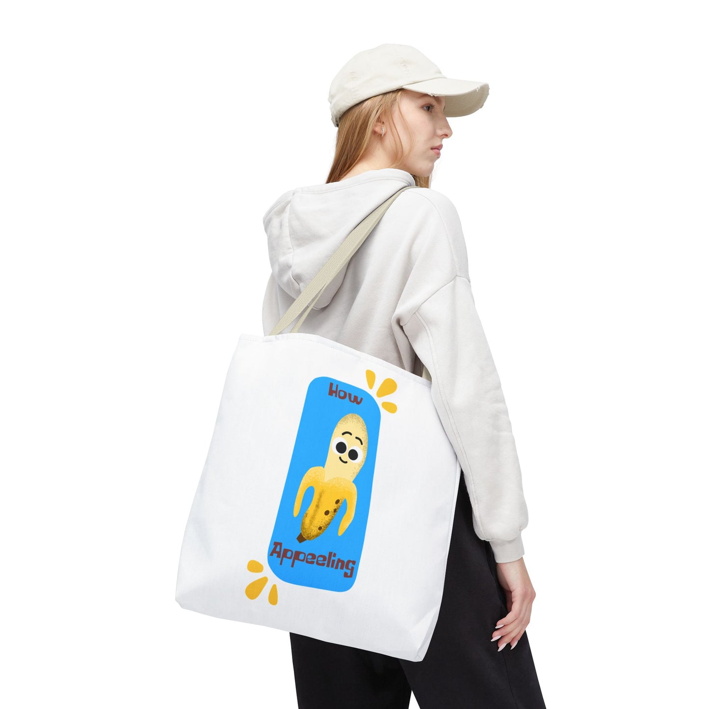 Fun Banana Tote Bag, Cute Shopping Bag, Novelty Bag, Gift for Fruit Lovers, How Appealing Bag, Eco-Friendly Tote