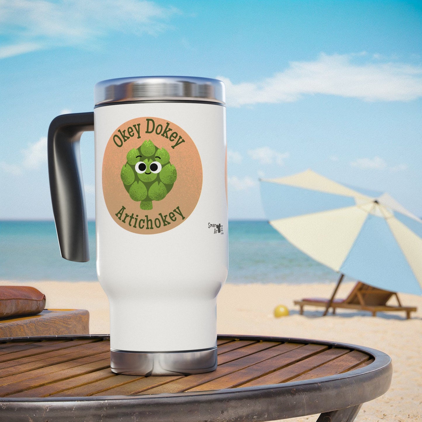 Whimsical Travel Mug, Perfect for Plant Lovers, Fun Gift, 14oz Insulated Coffee Cup, Kitchen Accessory, Eco-Friendly Drinkware