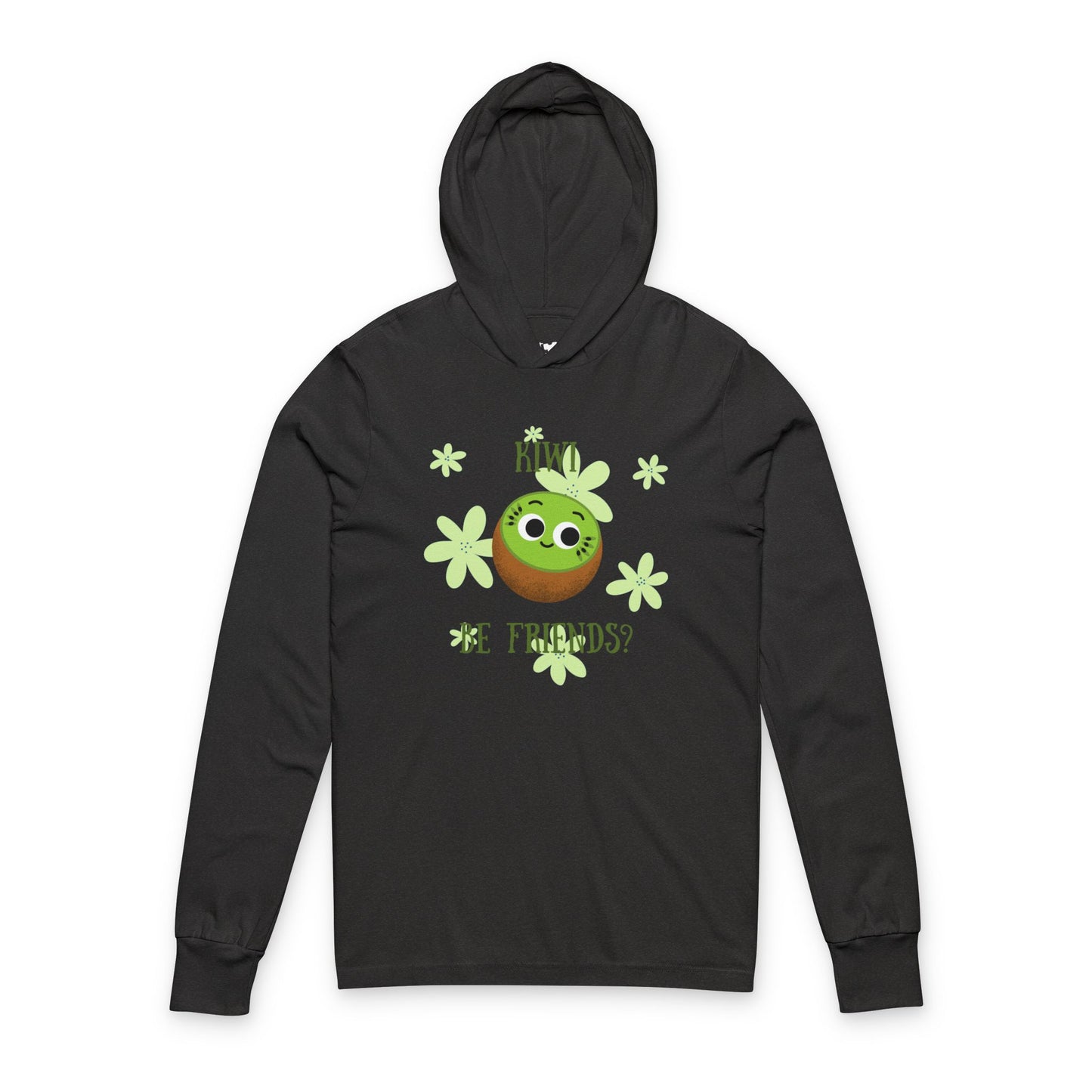 Cute Kiwi Friends Unisex Hooded Long Sleeve Shirt, Perfect for Casual Wear, Gifts for Friends, Spring Fashion, Fruit Lovers