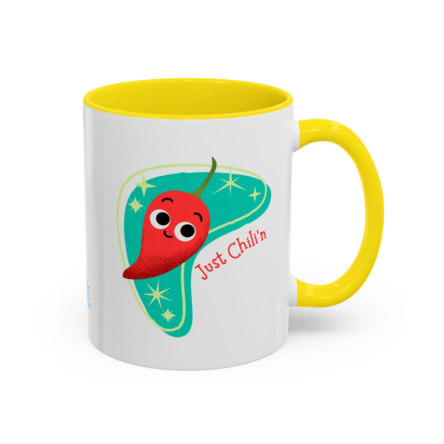 Cheerful Coffee Mug with Funny Chili Pepper Design, Cute Gift for Chili Lovers, Just Chillin Mug, Playful Kitchen Decor, Fun Coffee Cup