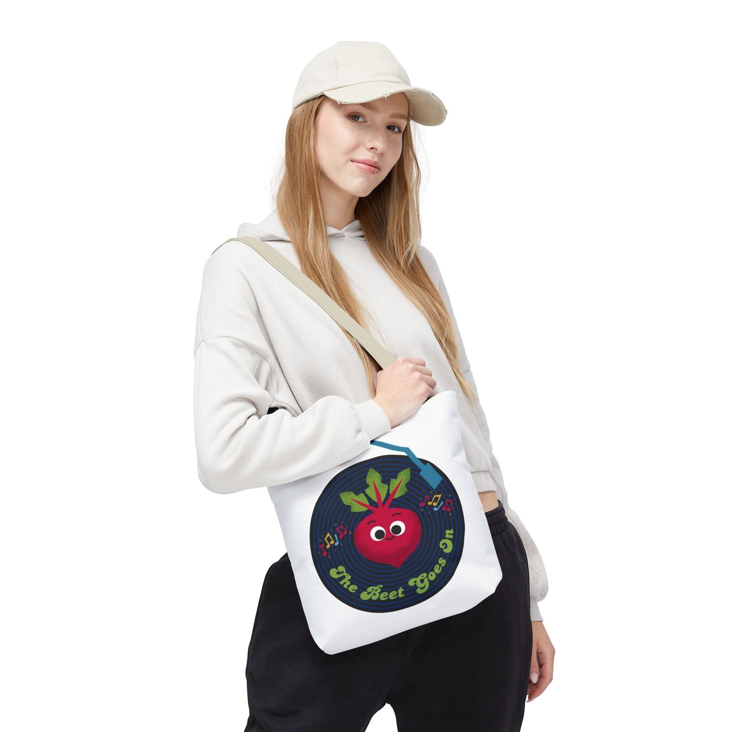 Musical Beet Tote Bag - Stylish Eco-Friendly Shopper, Fun Gift for Veggie Lovers, Perfect for Grocery Runs, Festivals, and Birthdays