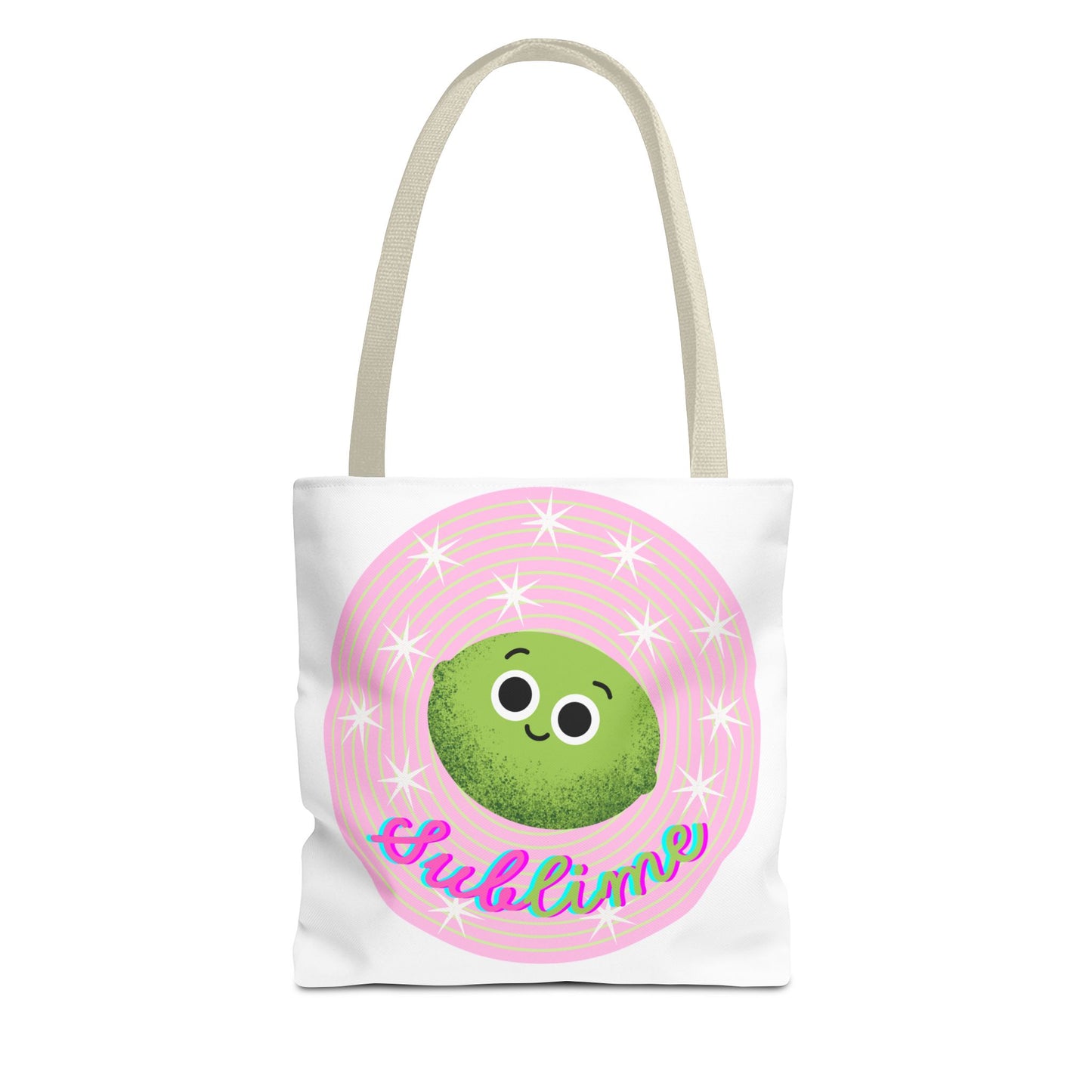 Cute Sublime Lime Tote Bag - Everyday Carry, Eco-Friendly, Gift for Fruit Lovers, Unique Shopping Bag, Fun Beach Tote