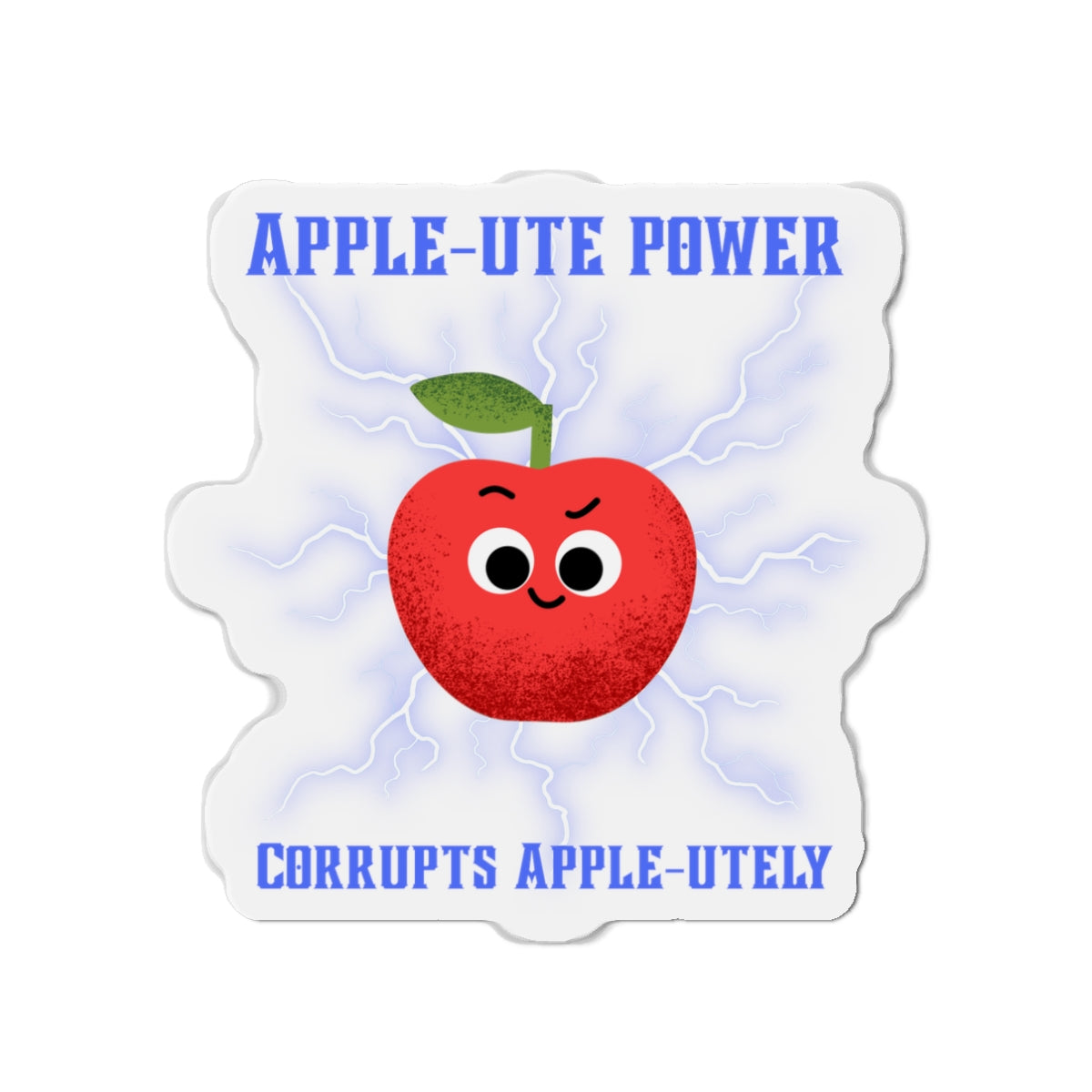 Energizing Apple Die-Cut Magnet - Cute Kitchen Decor, Fridge Magnet, Gift for Teachers, Classroom Accent, Fun Home Decor