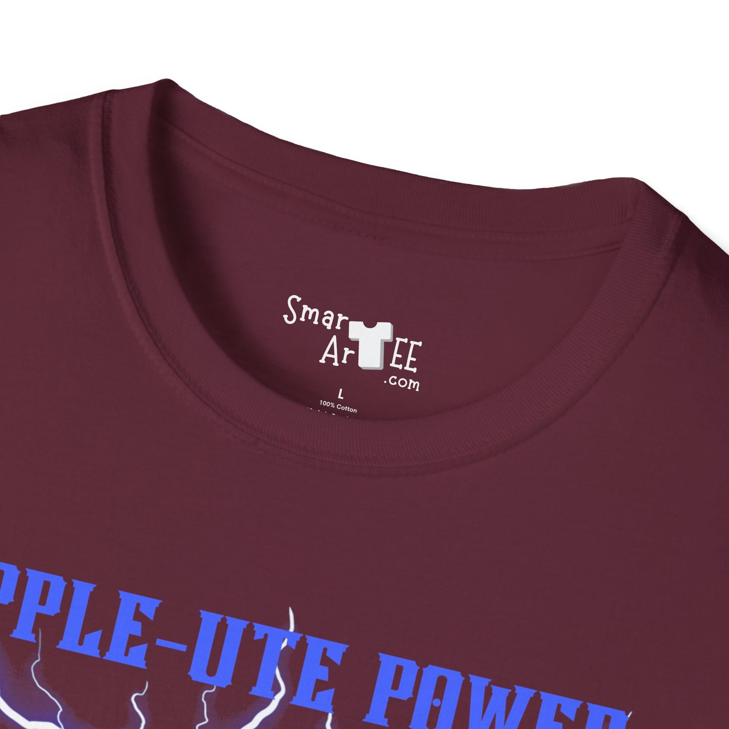 Cute Cartoon T-Shirt - 'Apple-Ute Power' Design, Fun Gift for Fruit Lovers, Casual Wear, Back to School, Gift for Teachers