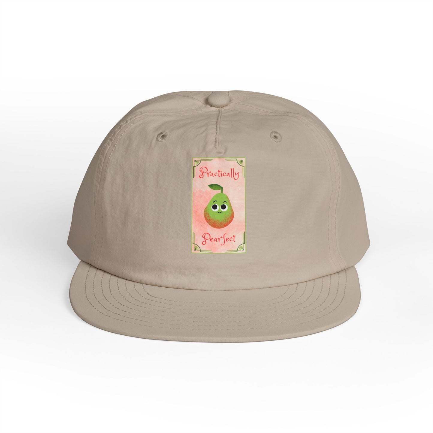Surf Cap with 'Perfectly Pear' Design - Fun Beachwear, Summer Accessory, Gift Hat for Surfers, Casual Outfit, Beach Party Essential