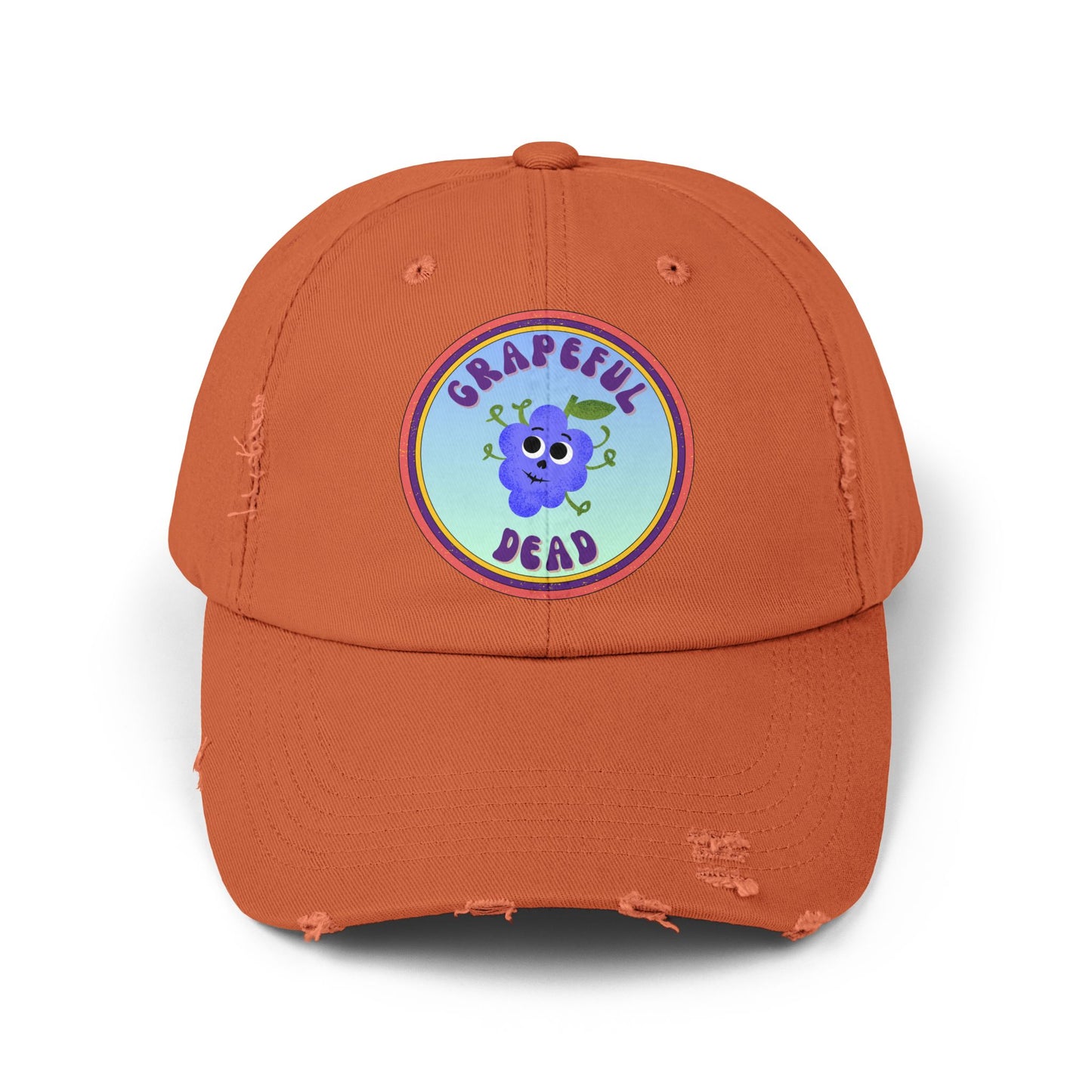 Grateful Dead Distressed Cap, Trendy Unisex Baseball Hats, Vintage Style Cap, Music Festival Accessory, Gift for Dead Heads, Summer Essentials