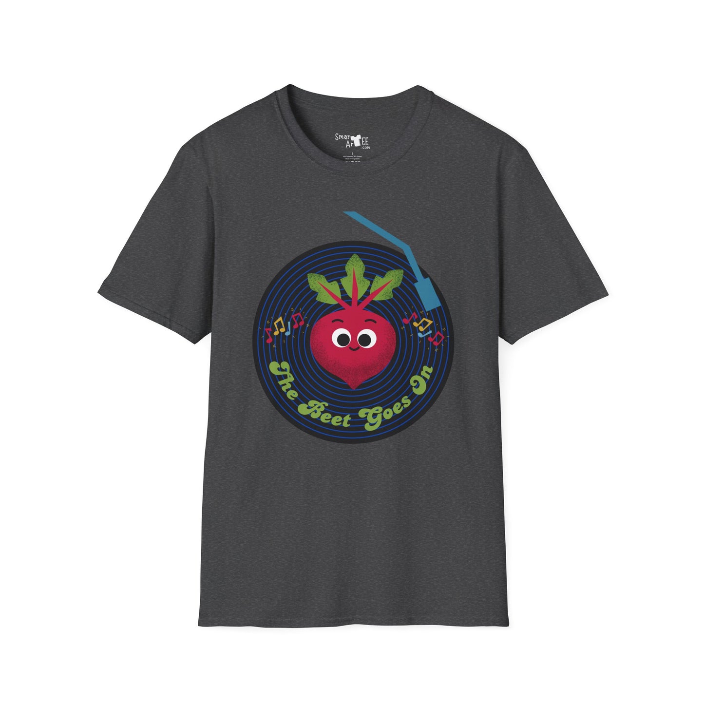 Fun and Whimsical Beet-Themed Unisex Softstyle T-Shirt, Perfect Gift for Fun Lovers, Music Enthusiasts, and Gardeners