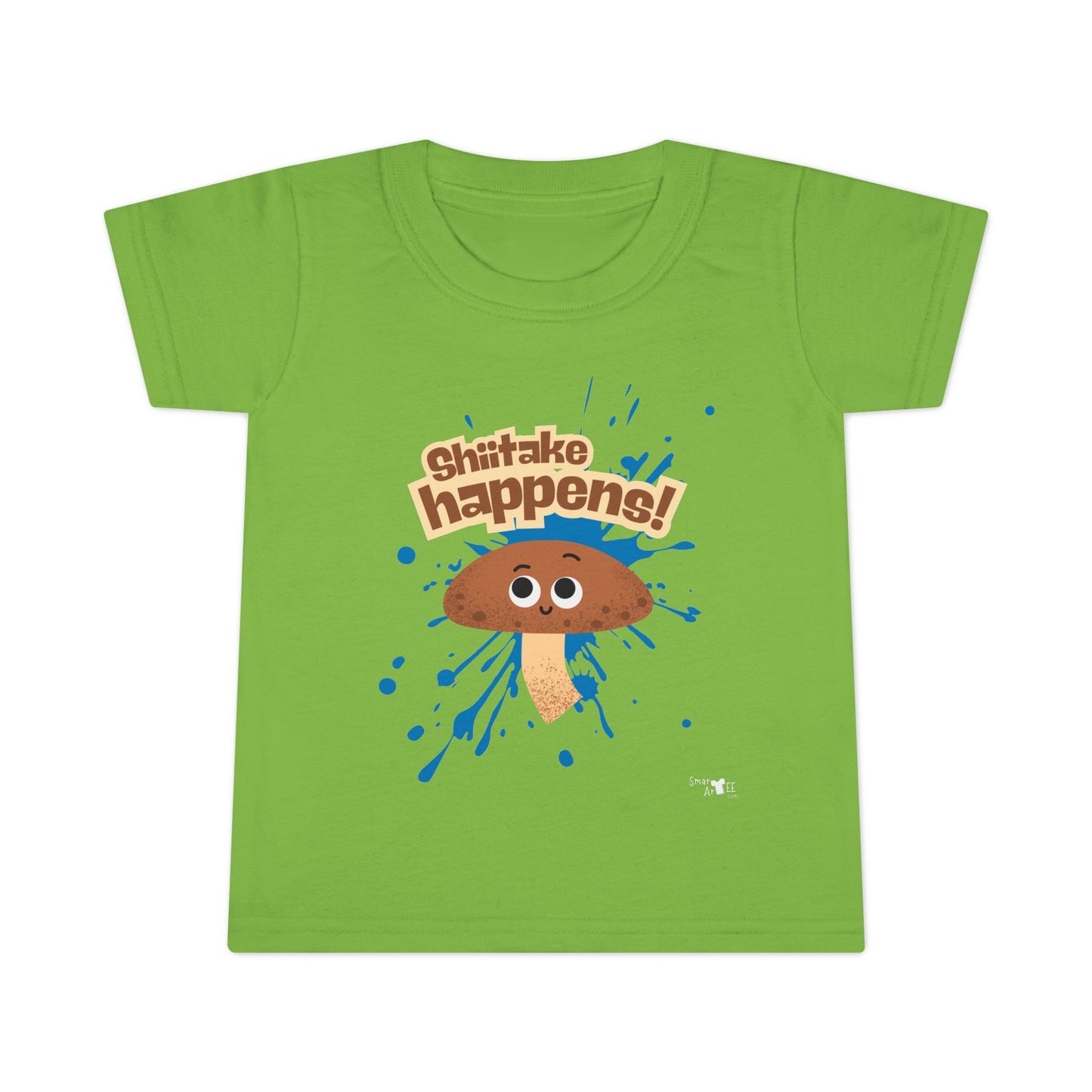 Whimsical Toddler Shirt - 'Shiitake Happens!' Fun Gift for Little Ones, Cute Kids Apparel, Playful Birthday Shirt