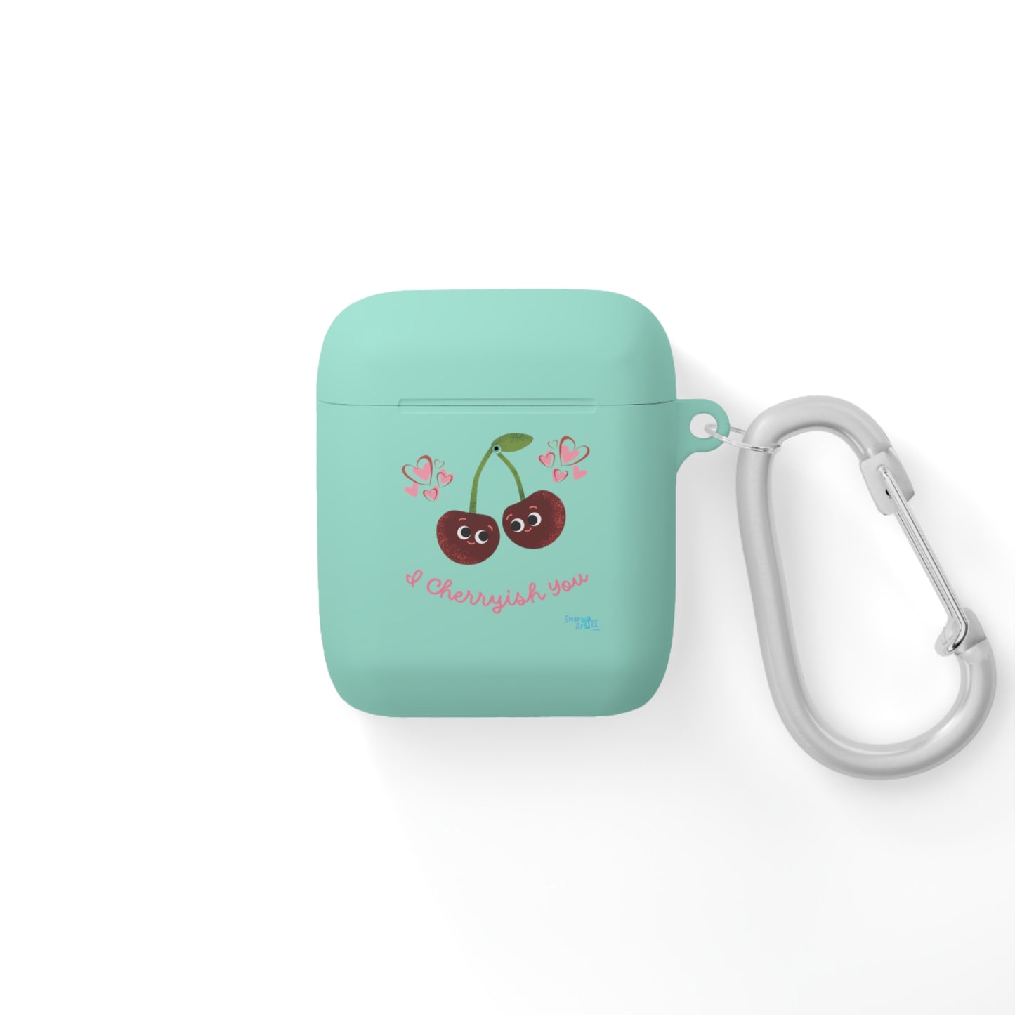 Cherry Love AirPods Case Cover, Cute AirPods Accessory, Gifts for Her, Valentine's Day, Trendy Tech Decor, Cherry Blossom Design