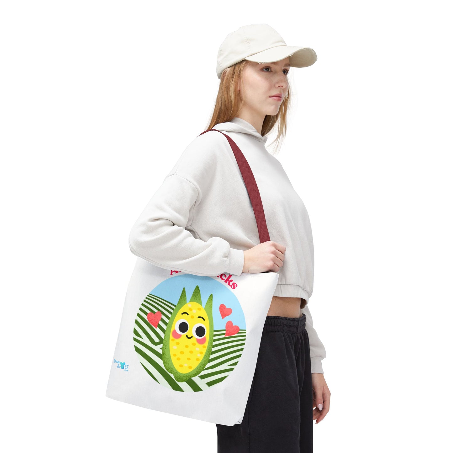 Cute Corn Tote Bag, Funny Grocery Tote, Gift for Veggie Lovers, Funny Farmhouse Decor, Unique Eco-Friendly Bag