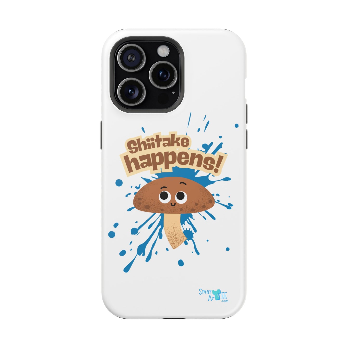 Shiitake Happens Phone Cases, Impact-Resistant Case, Funny Mushroom Case, Quirky Protection for Smartphone, Playful Accessory
