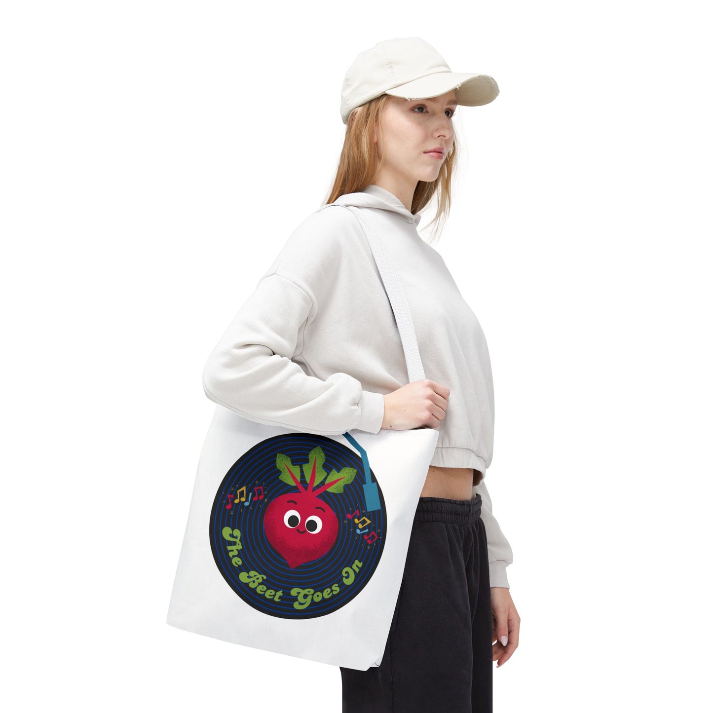 Musical Beet Tote Bag - Stylish Eco-Friendly Shopper, Fun Gift for Veggie Lovers, Perfect for Grocery Runs, Festivals, and Birthdays