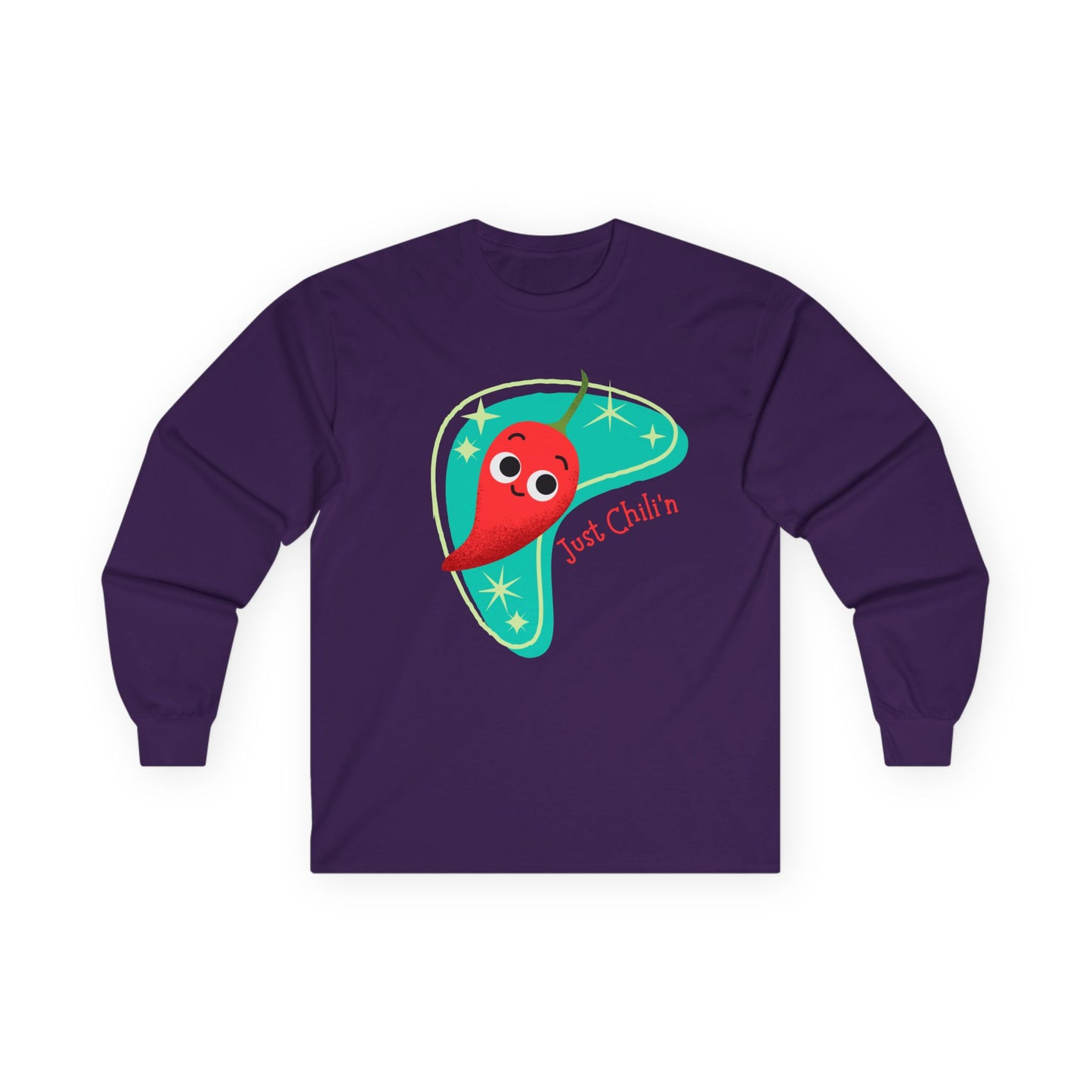Cute Chili Pepper Long Sleeve Tees for All Ages, Fun Seasonal Apparel, Gift for Food Lovers, Playful Everyday Wear